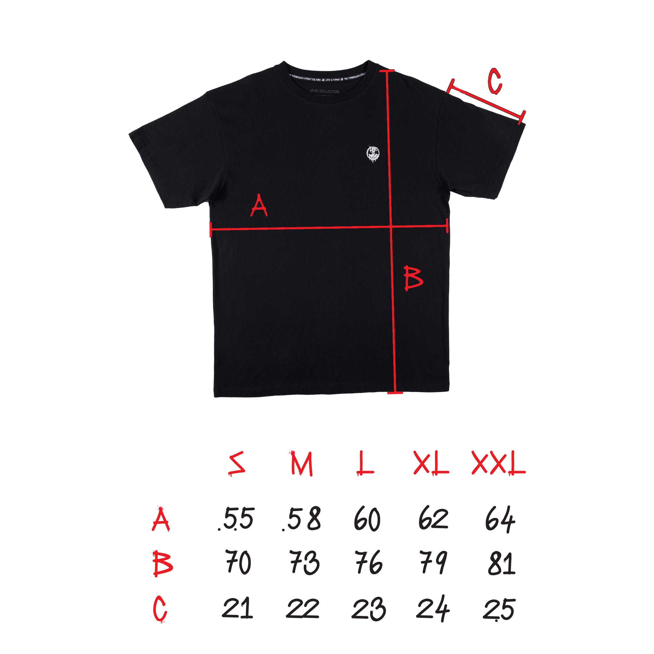 2PAC LIP BLACK/WHITE TEE