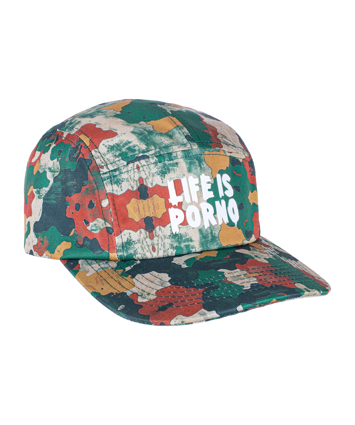 5 PANEL FLAT CAP: CAMO