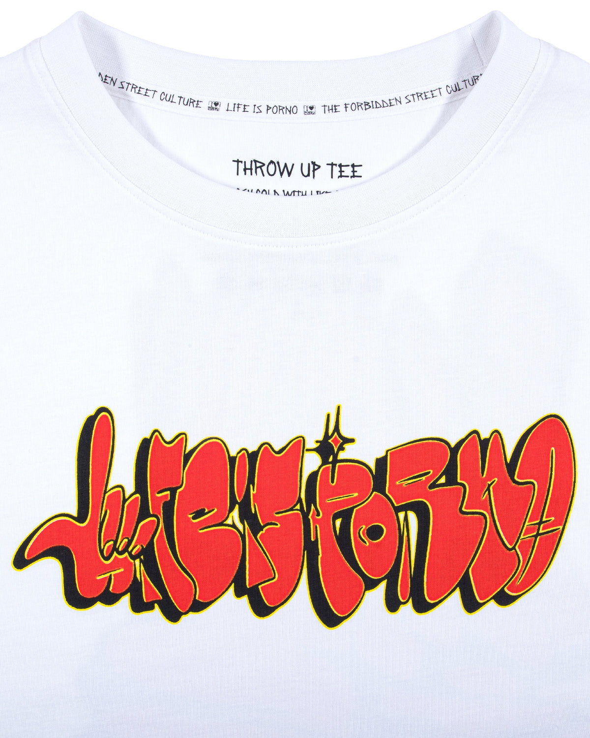 THROW UP TEE: WHITE