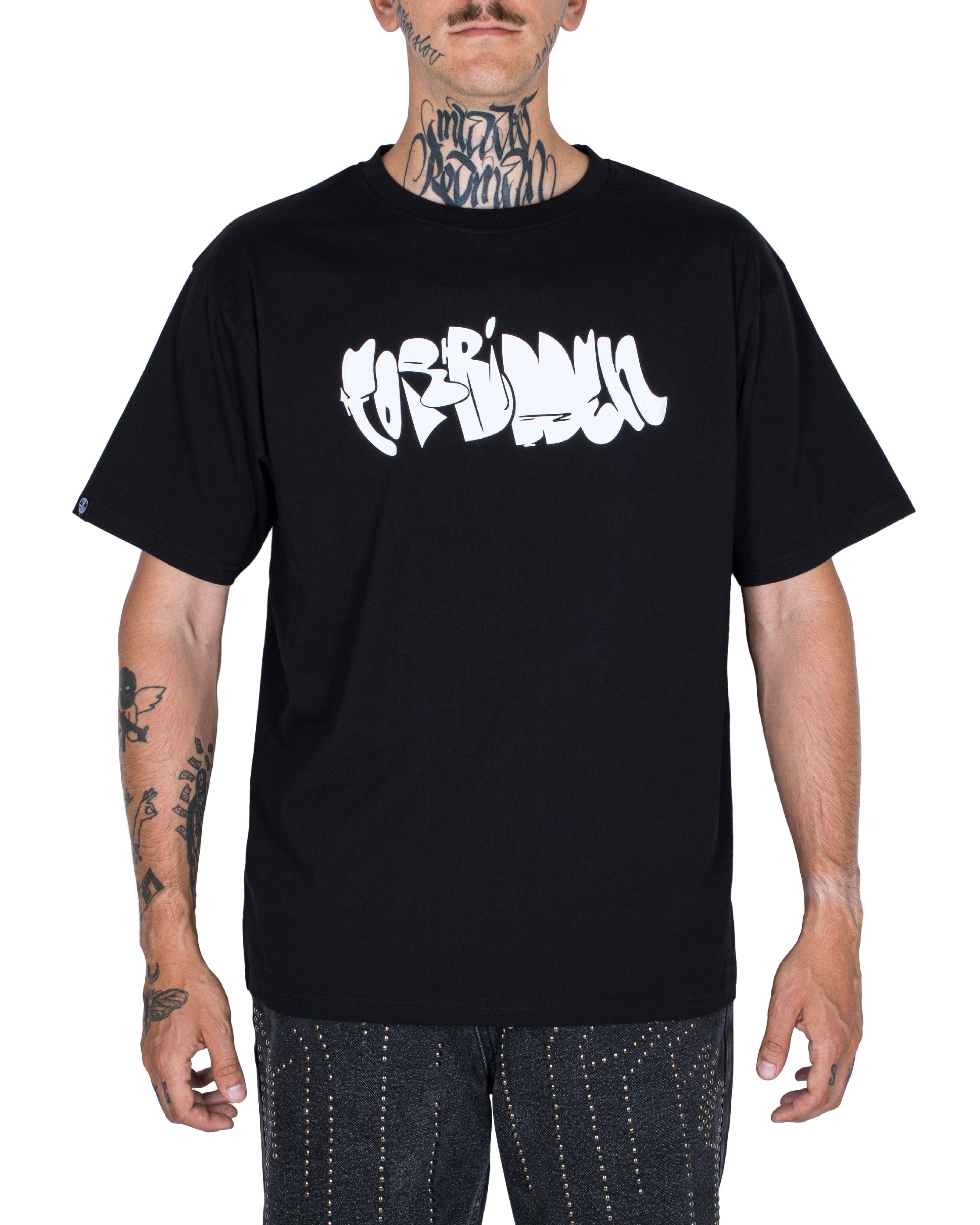 THROW UP TEE: BLACK