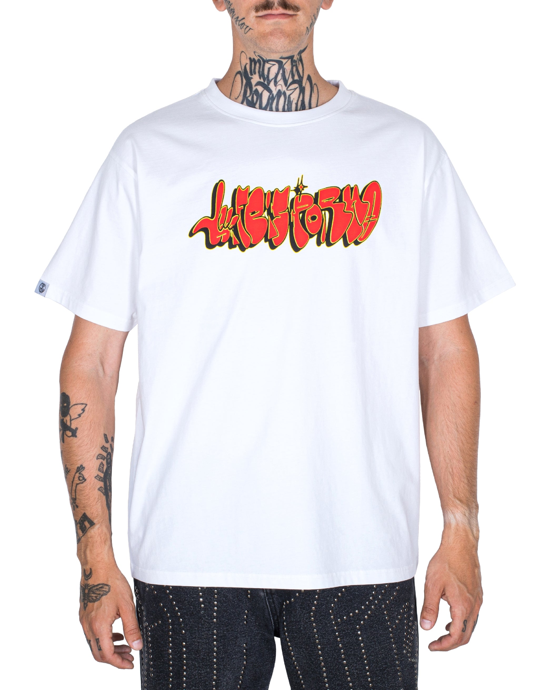 THROW UP TEE: WHITE