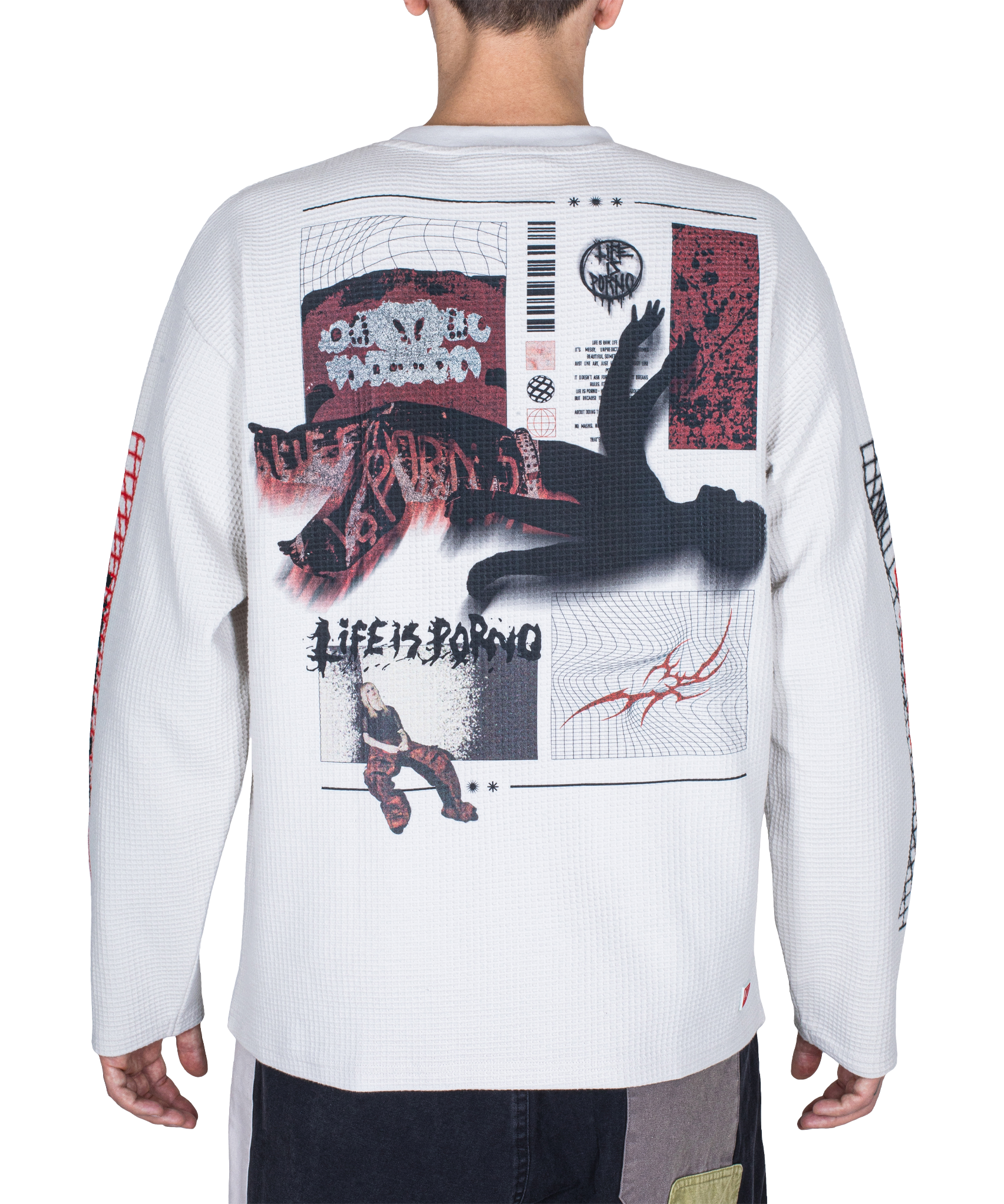 WAFFLE LONGSLEEVE: LIGHT GREY