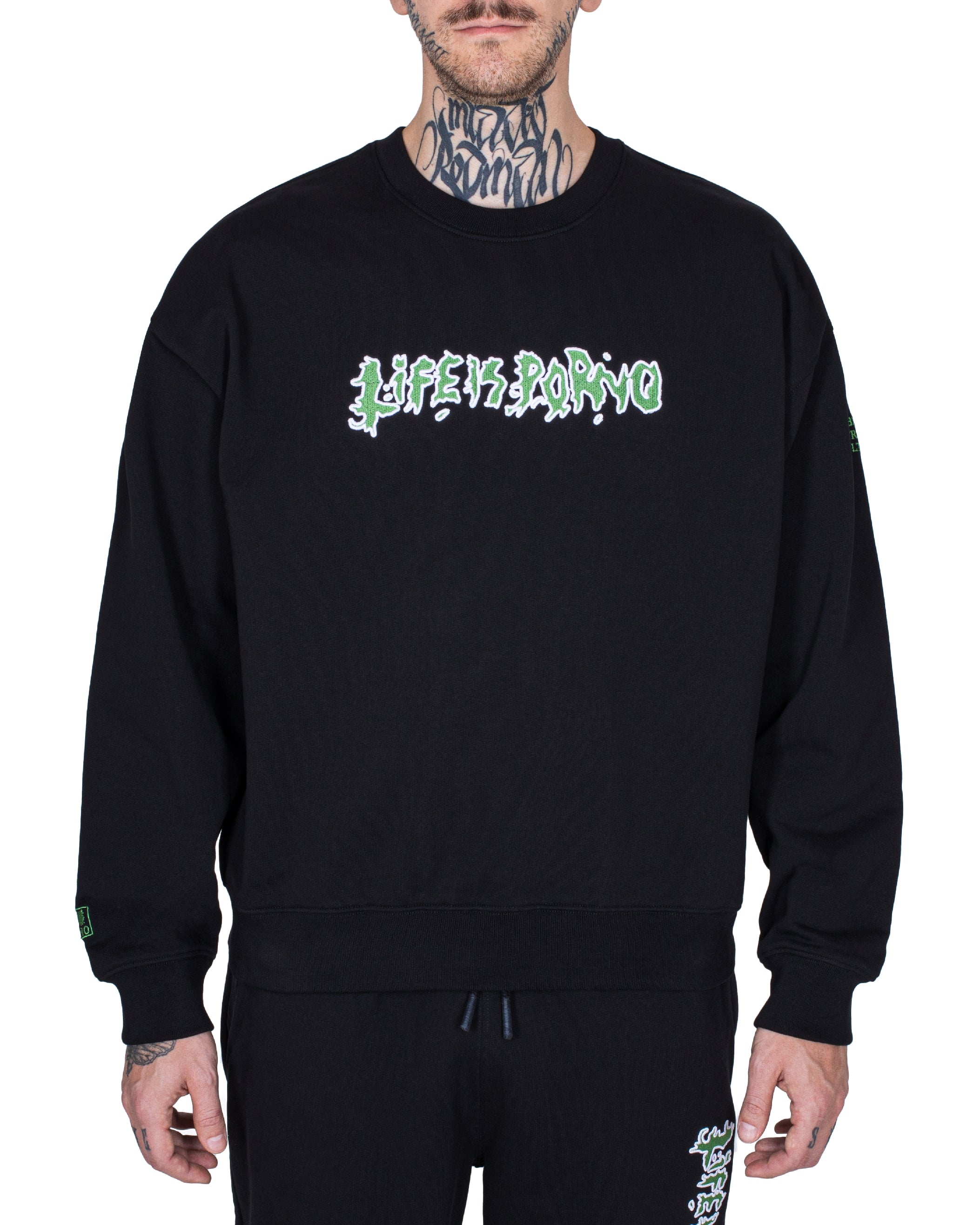 ORIGINAL CREWNECK: BLACK/GREEN
