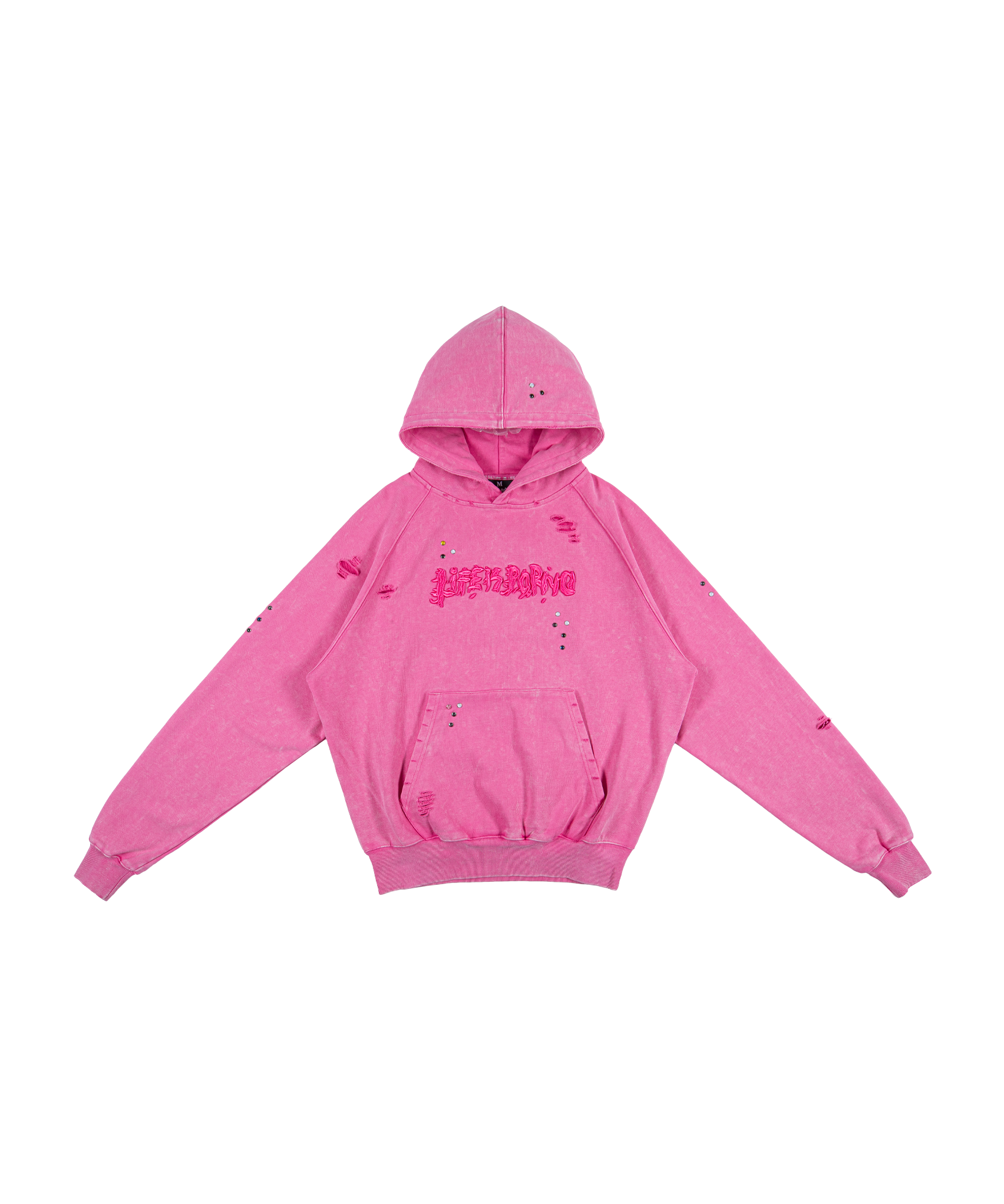 ILLEGAL STONE HOODIE: CANDY PINK WASH