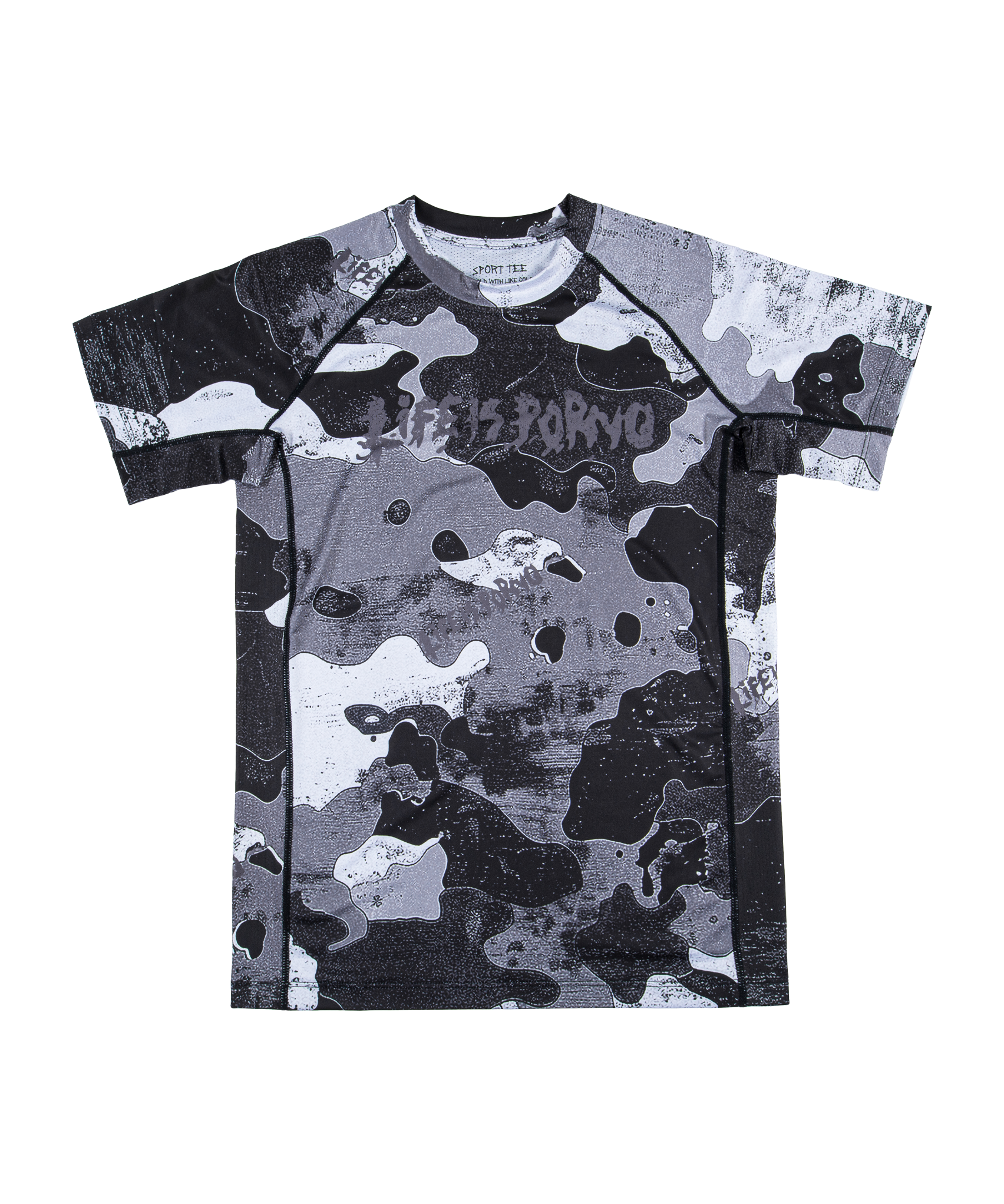 SPORT TEE SHORT: CAMO GREY