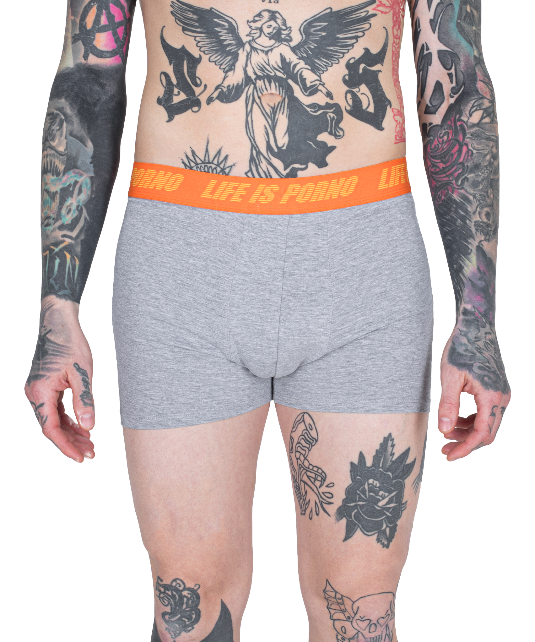 LIFE BOXER BRIEFS 3.0: GREY MELANGE