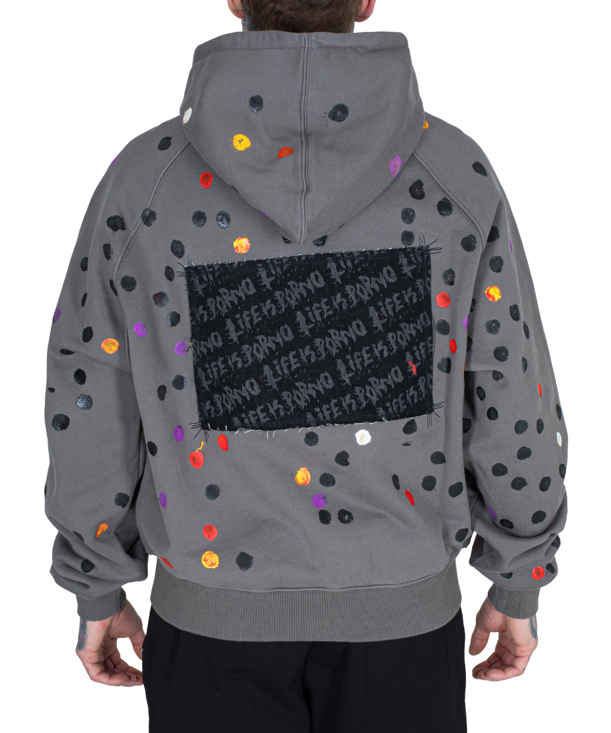 FREEDOM ZIP HOODIE: WASHED BLACK