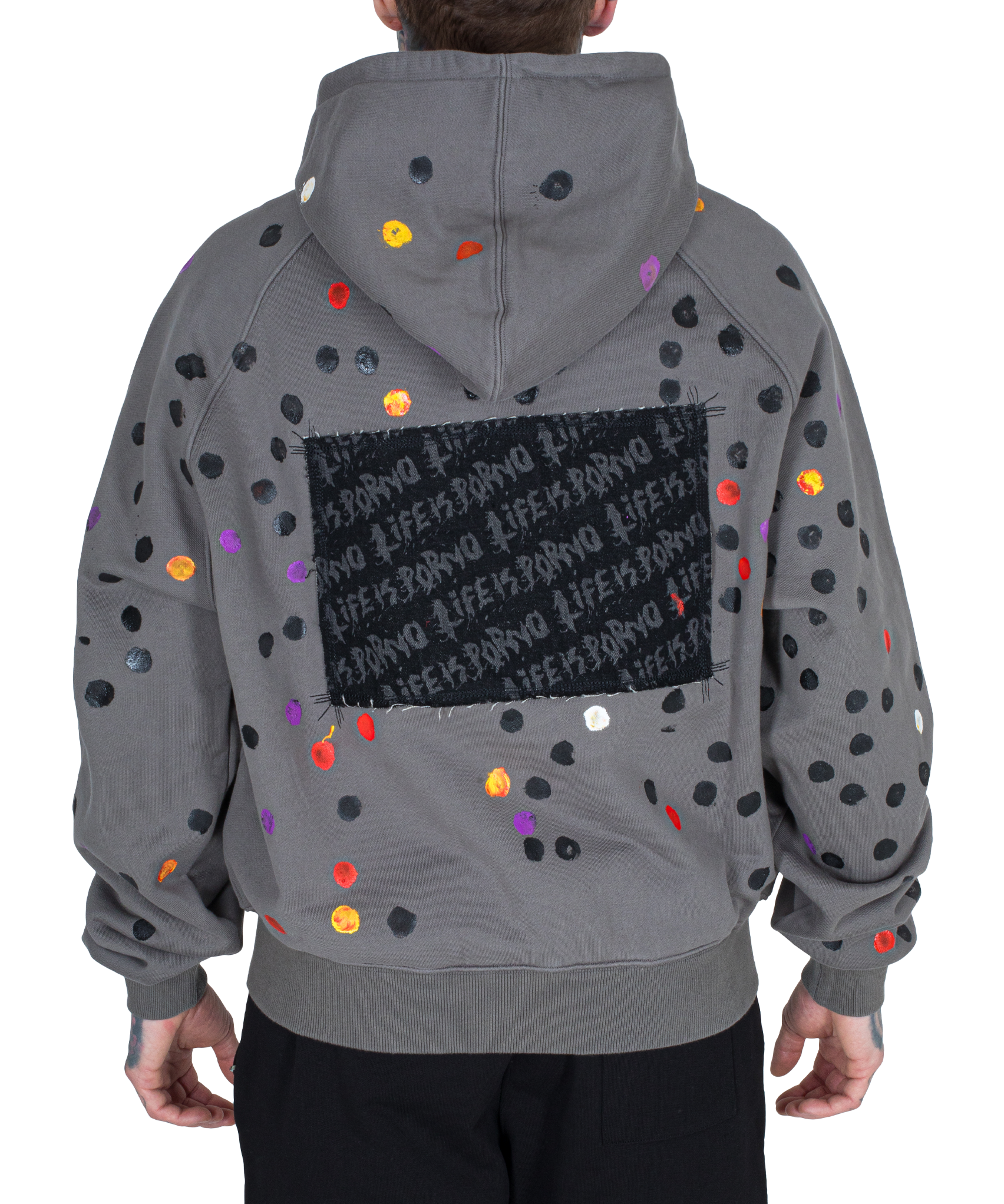 FREEDOM ZIP HOODIE: WASHED BLACK