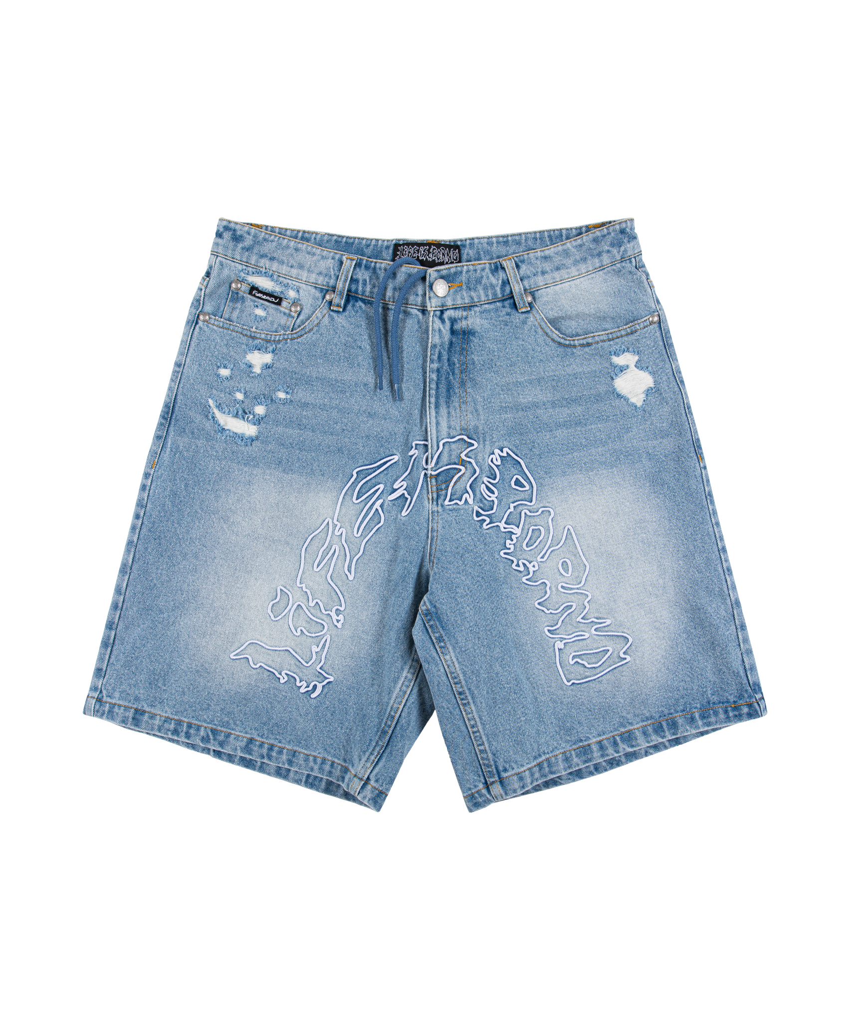 LIFE DENIM SHORTS: LIGHT BLUE