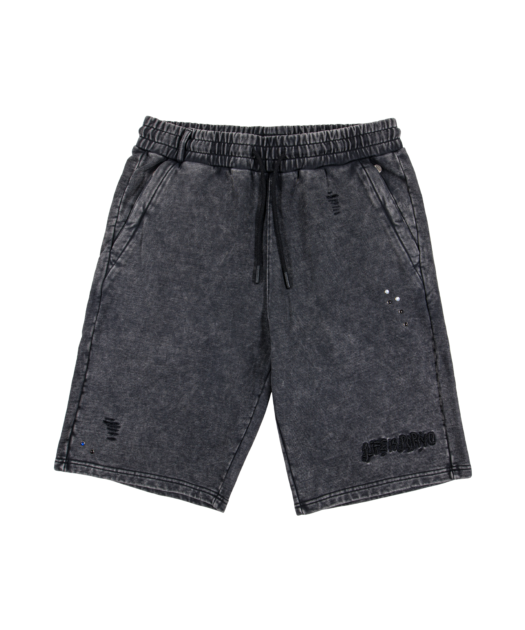 ILLEGAL STONE SHORTS: STEEL WASH