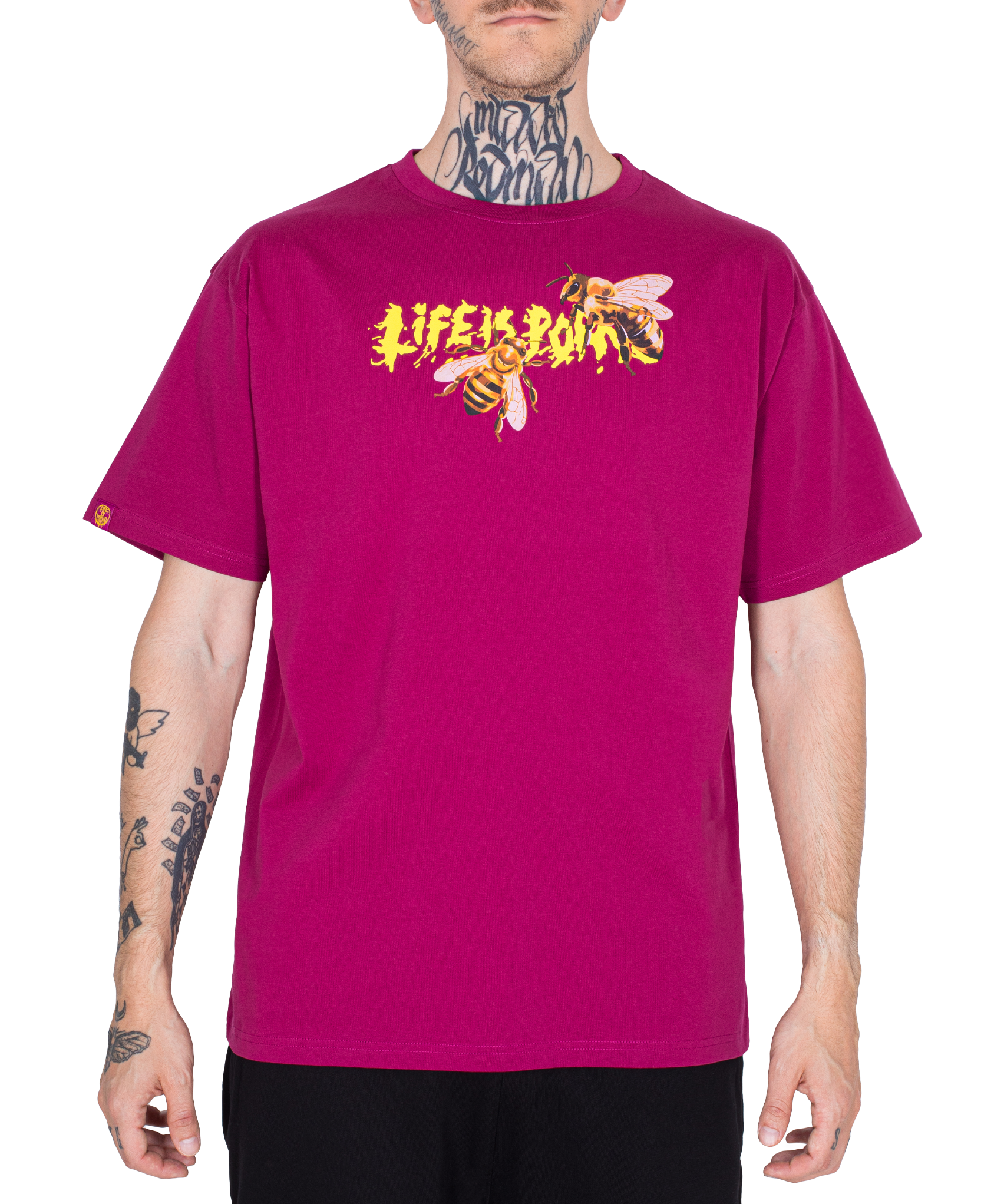 ORIGINAL BEES TEE: BORDEAUX