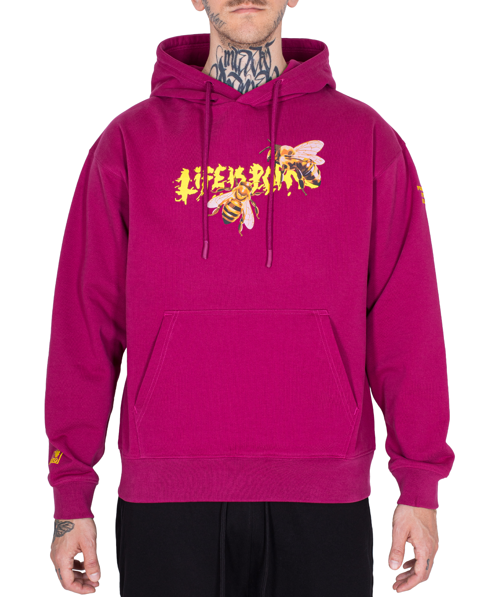 ORIGINAL BEES HOODIE: BORDEAUX