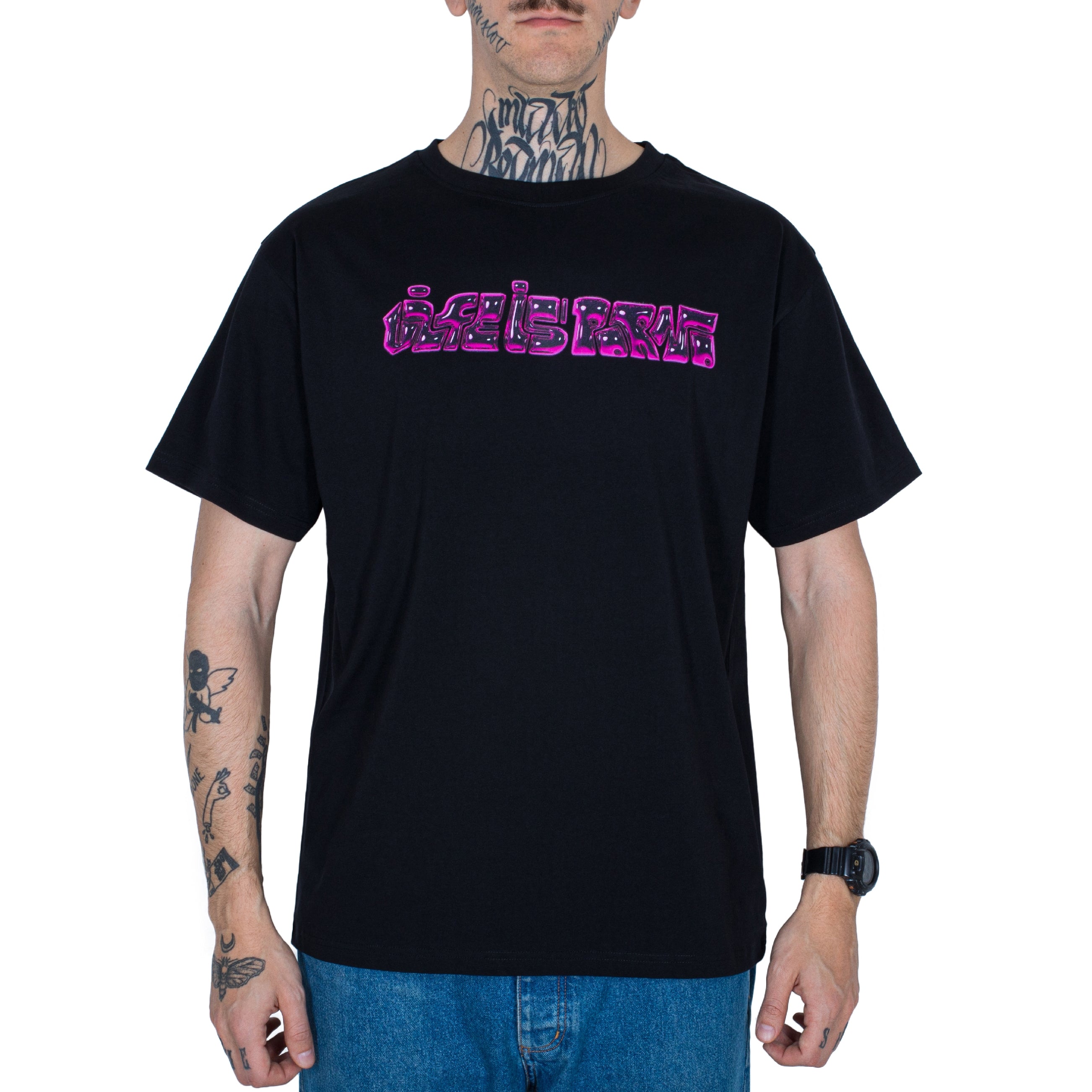 FUTURE CHROME TEE: BLACK