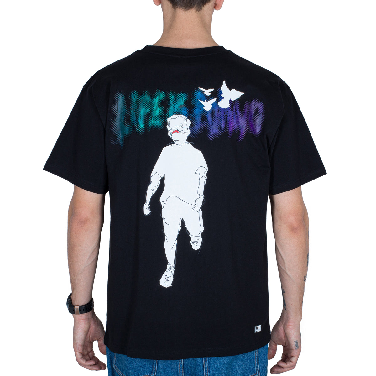 RUMPEL TEE: BLACK