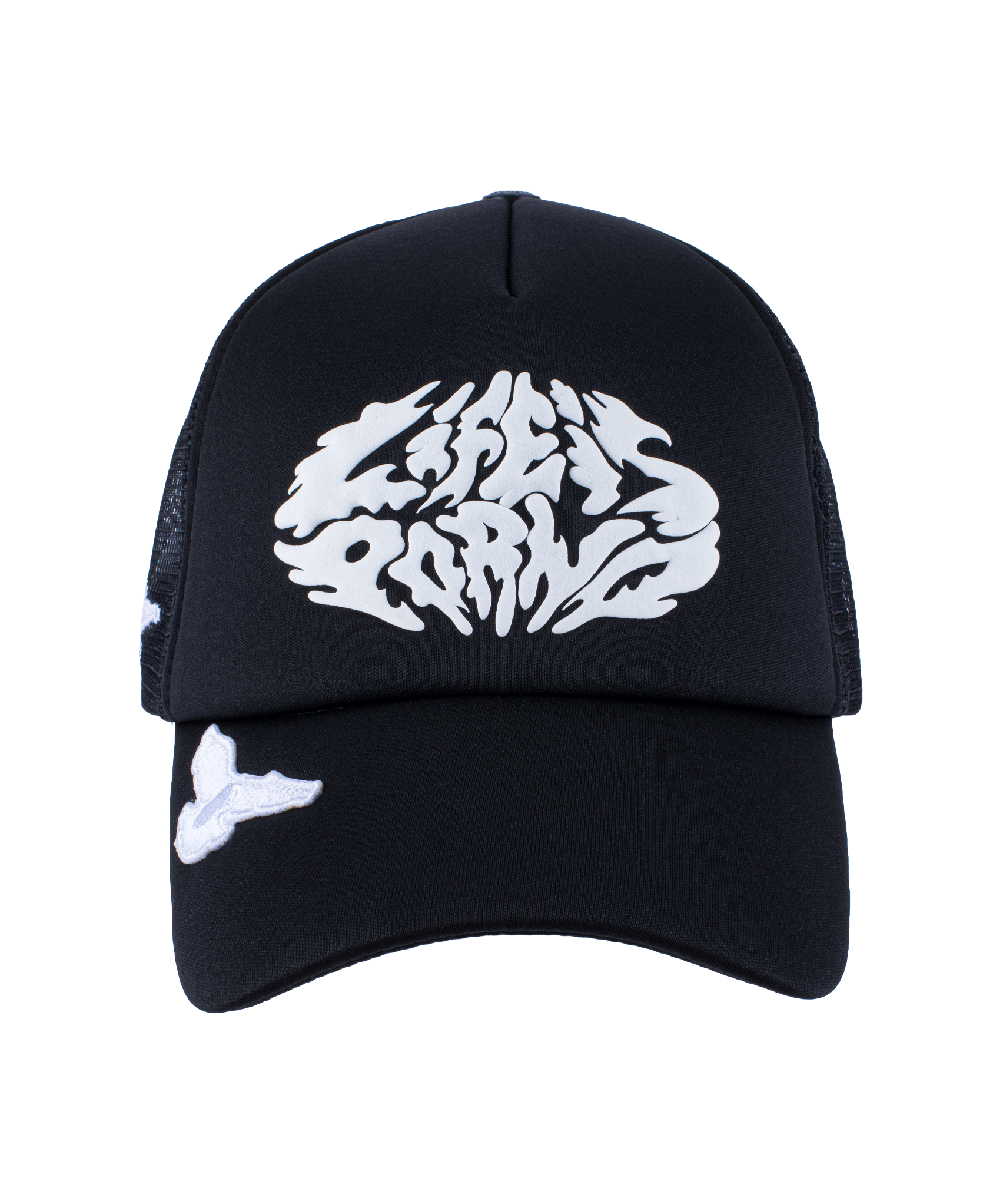 SPIDER BALL CAP TRUCKER 5 PANEL: BLACK