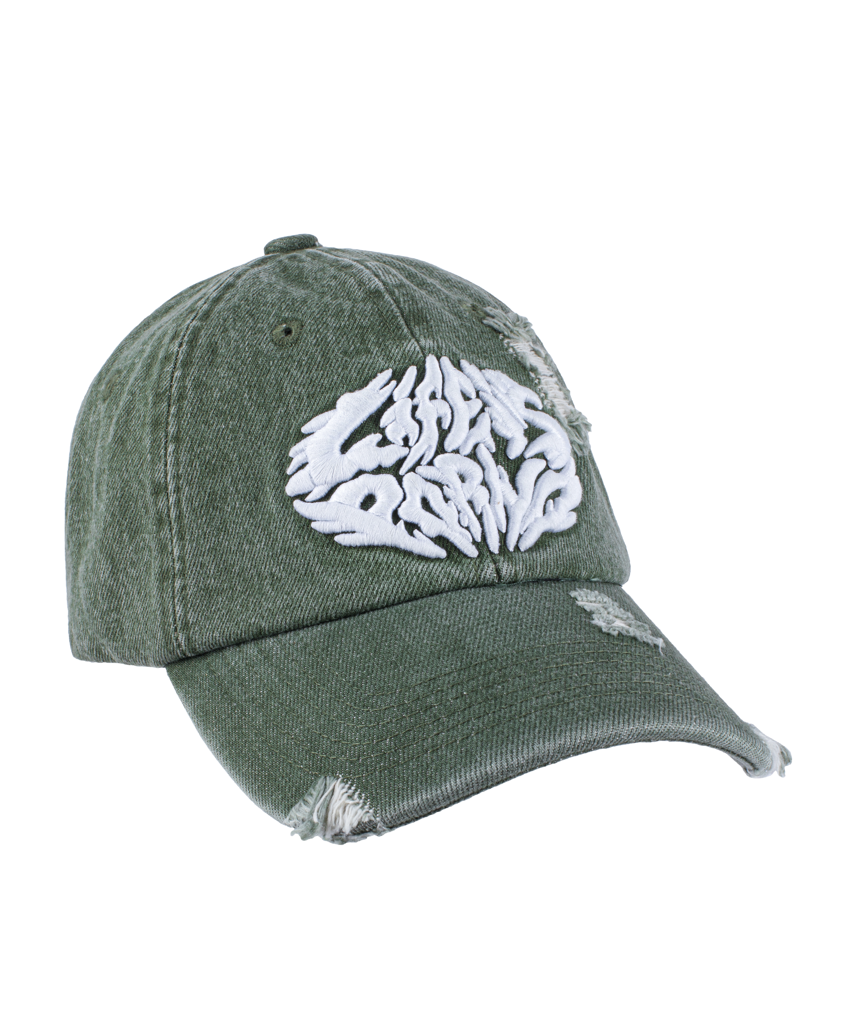 SPIDER BALL CAP: GREEN DENIM