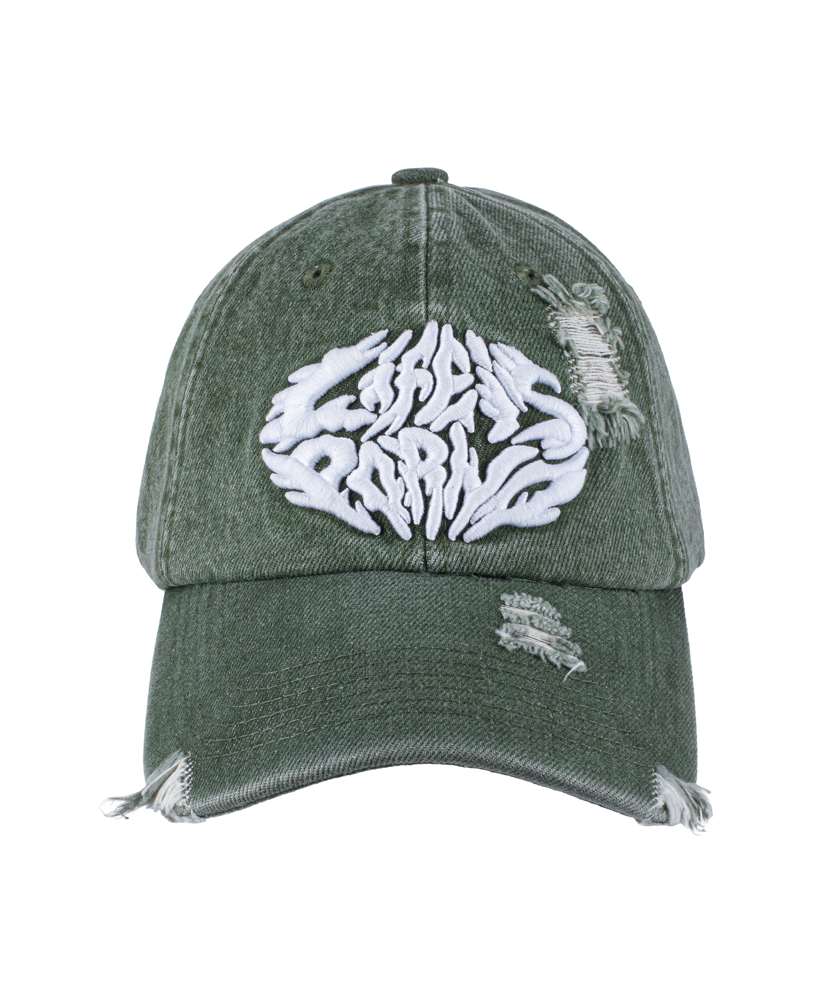 SPIDER BALL CAP: GREEN DENIM