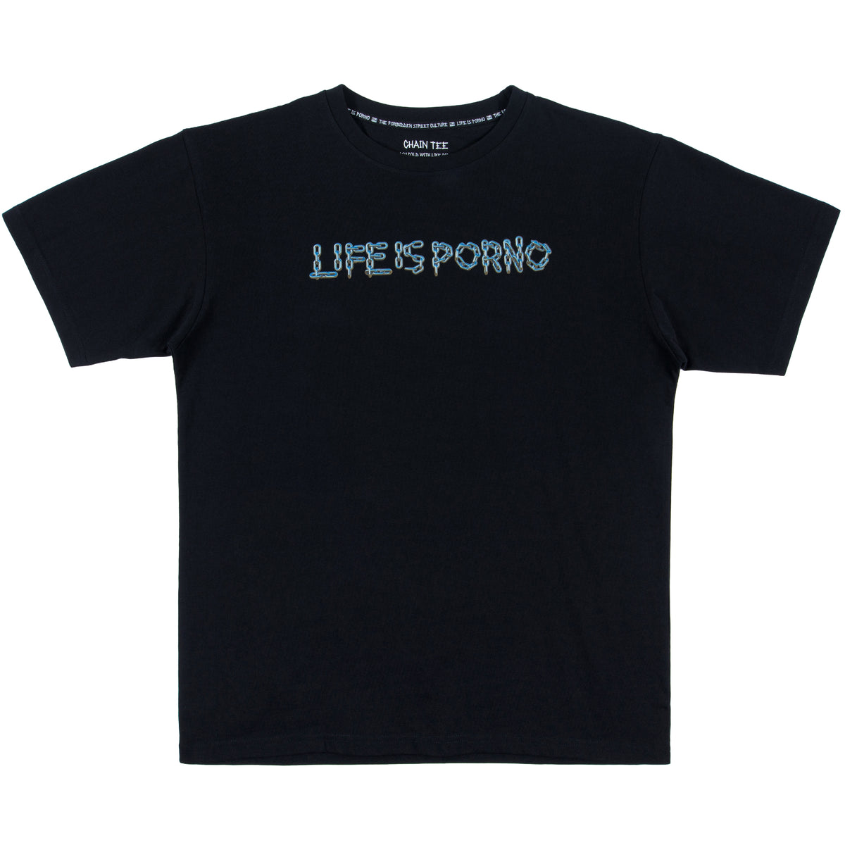 CHAIN TEE: BLACK