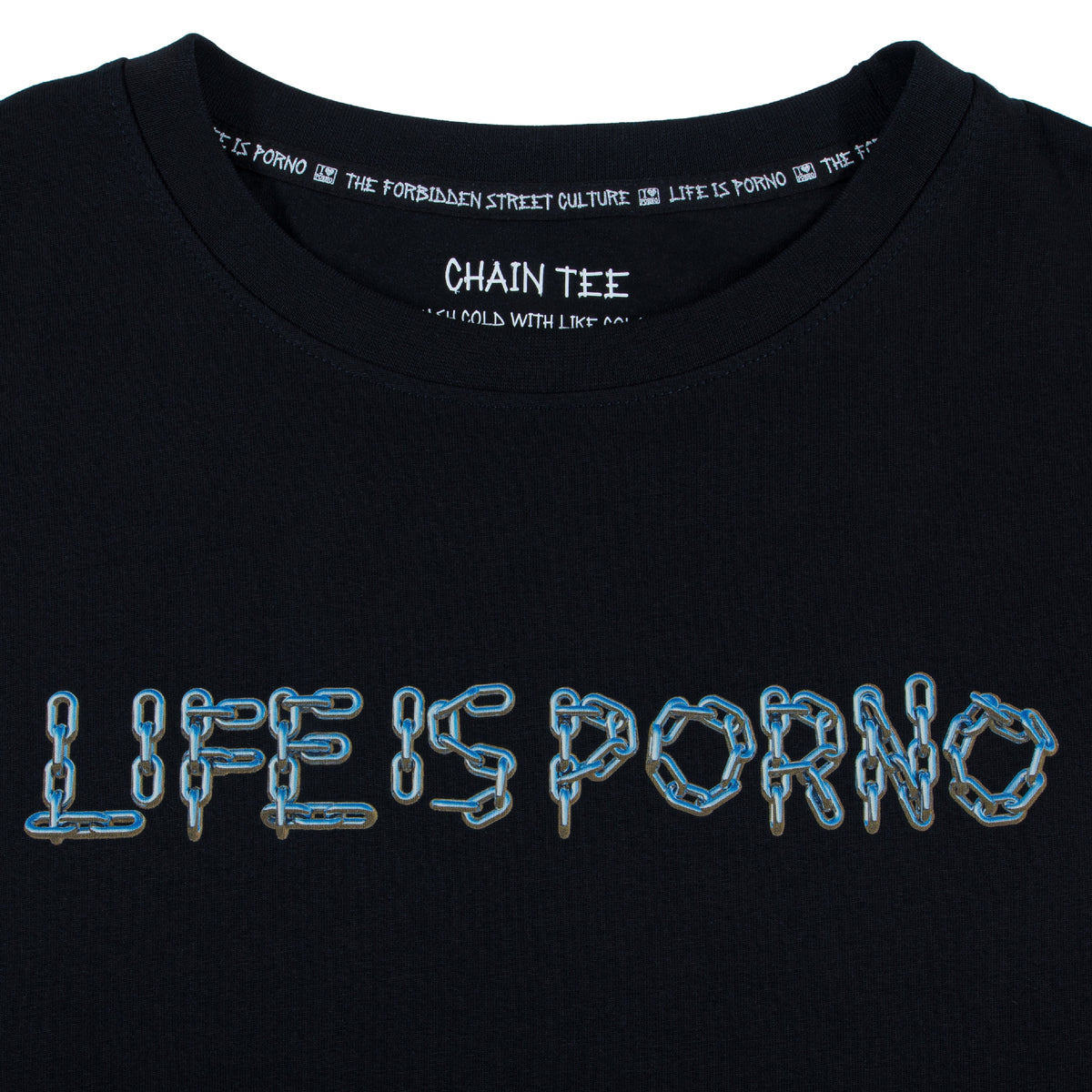 CHAIN TEE: BLACK