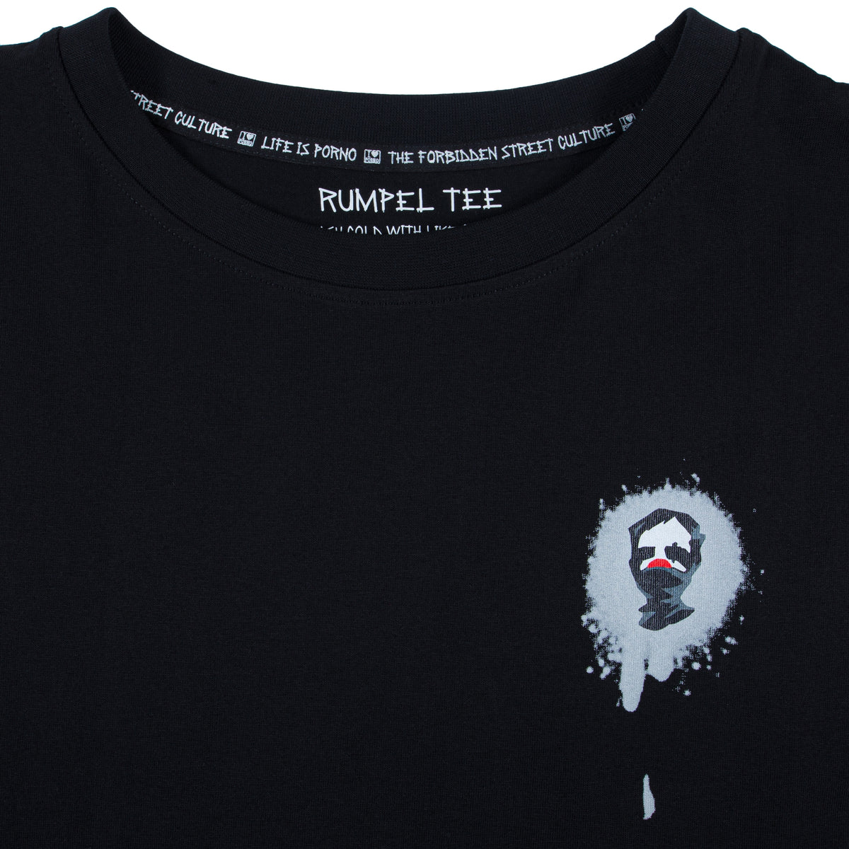 RUMPEL TEE: BLACK