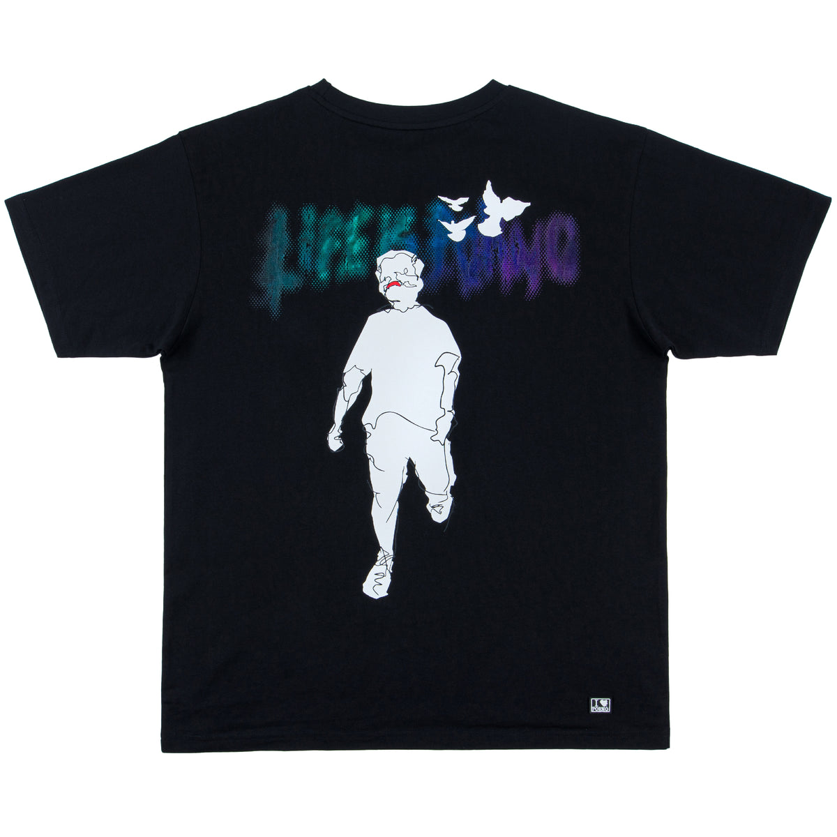 RUMPEL TEE: BLACK