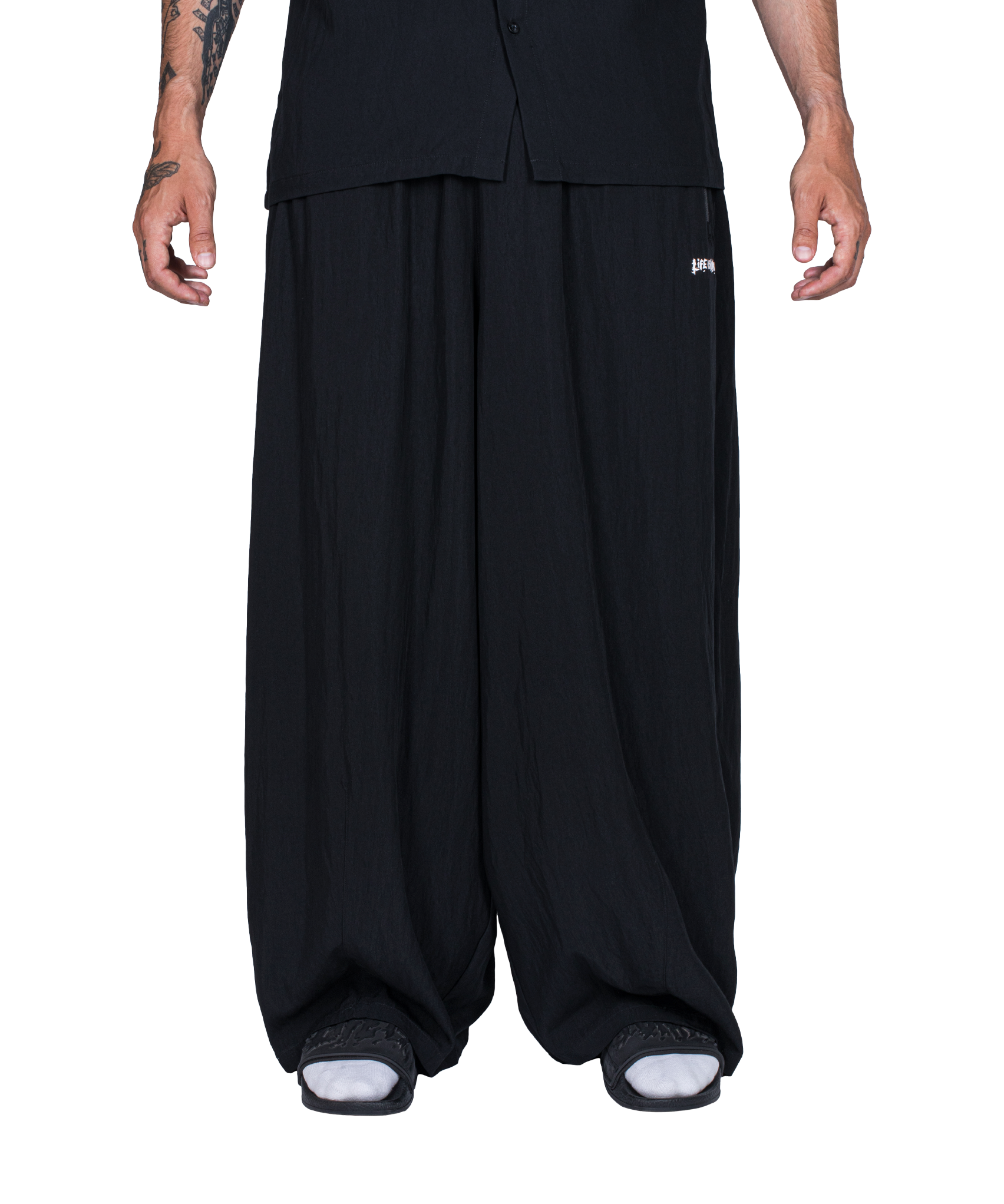 BARREL PANTS: BLACK