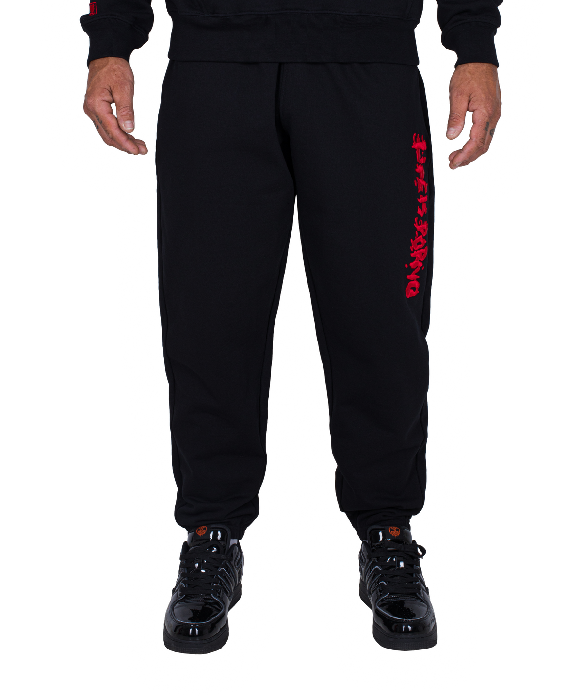 ORIGINAL SWEATPANTS: BLACK/RED