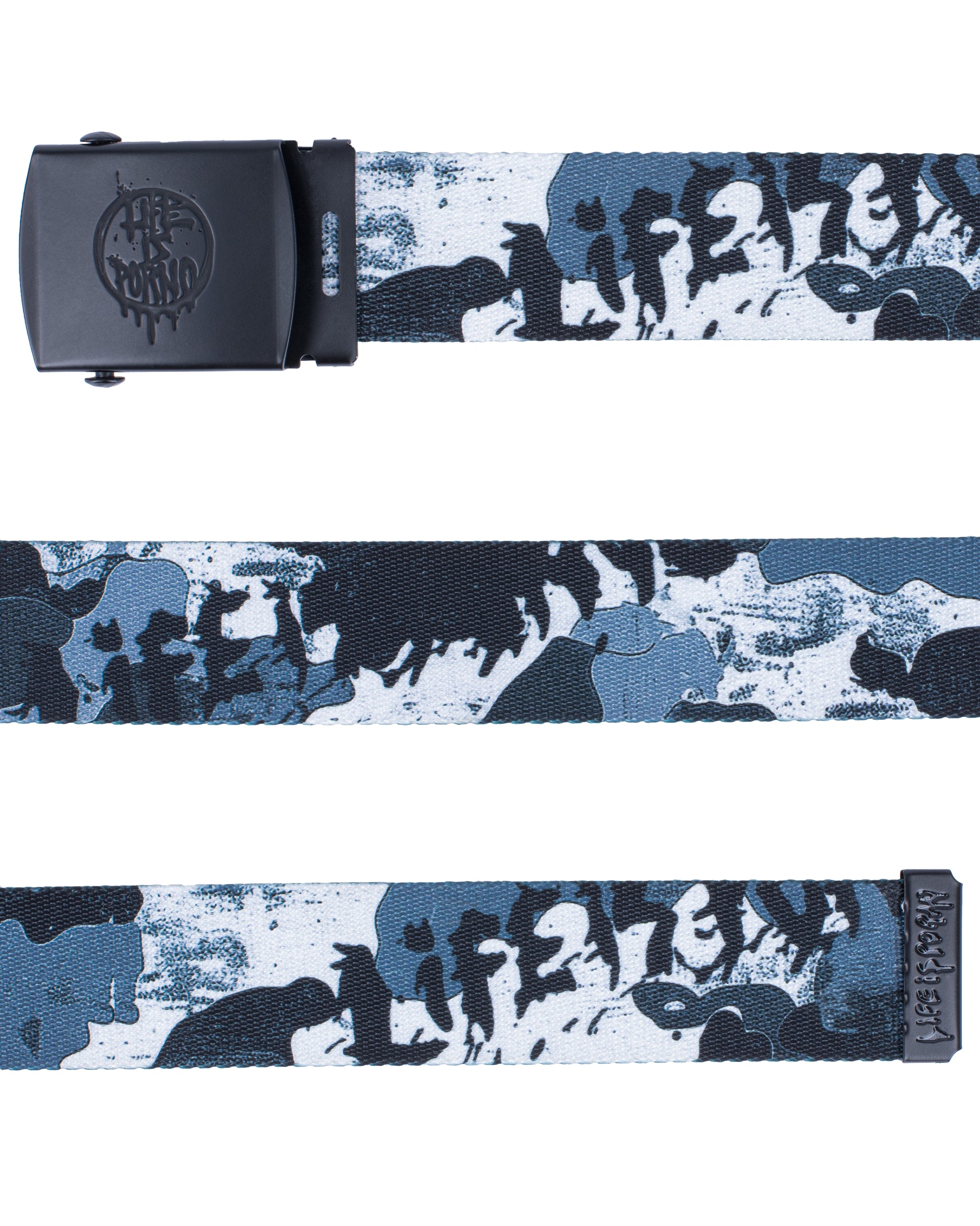 CAMO WOVEN BELT: BLACK