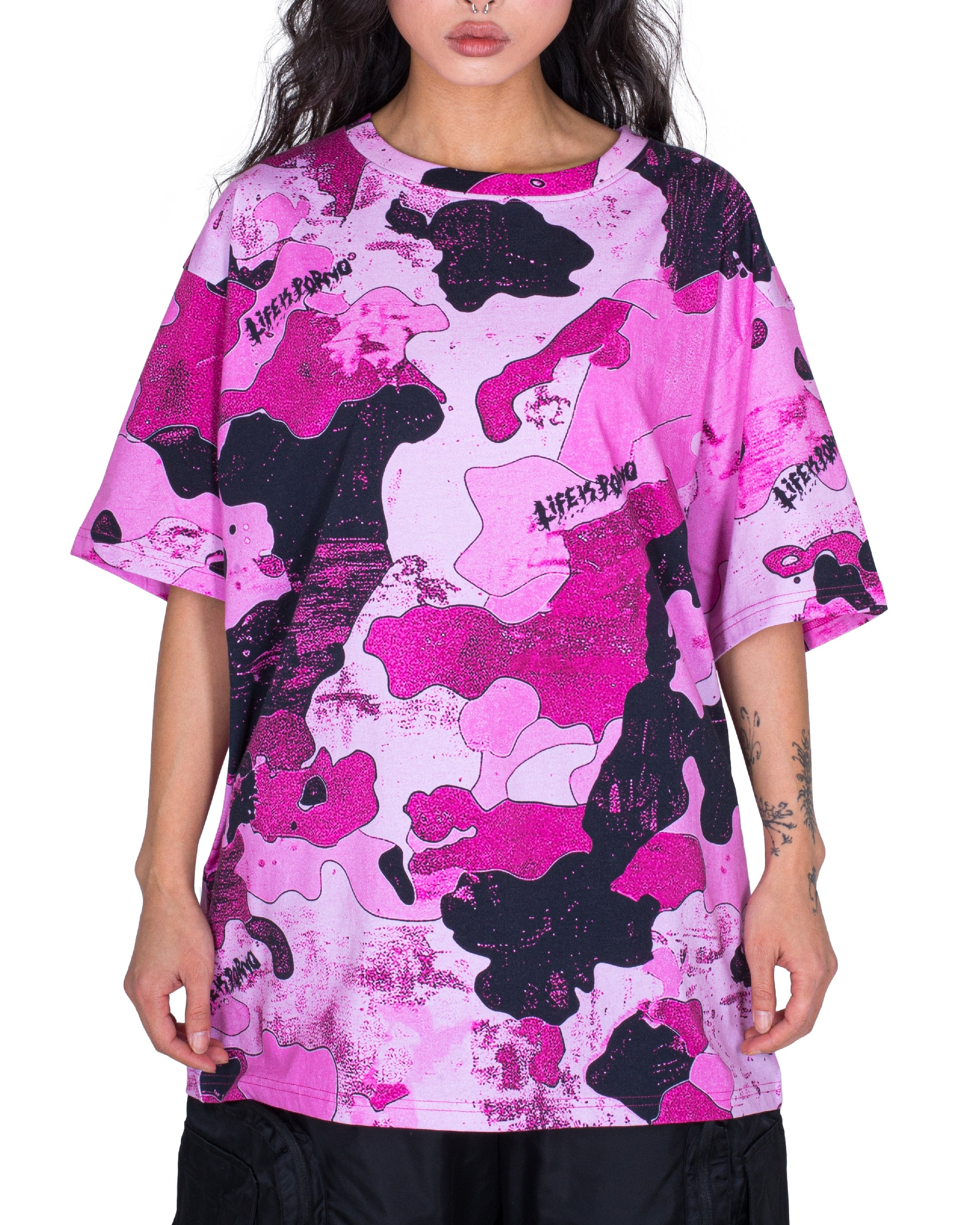 CAMO TEE: PINK
