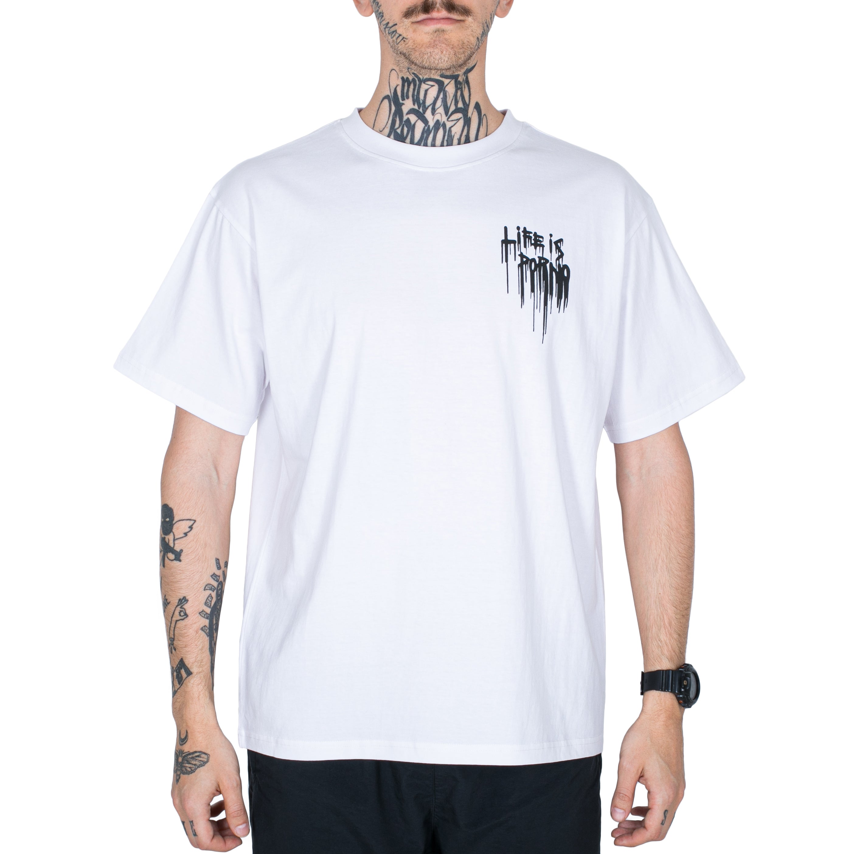 BRAND TEE: WHITE