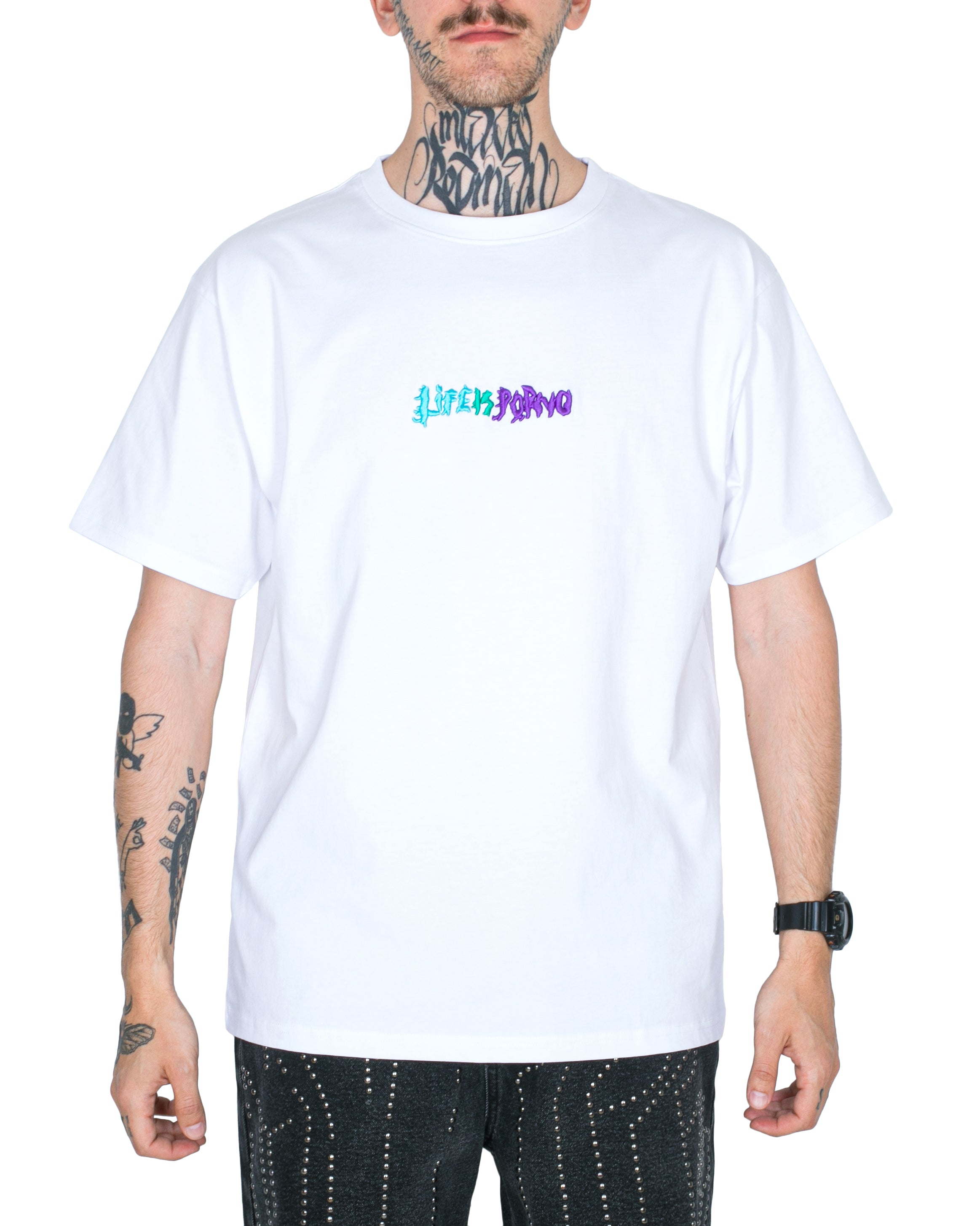 LIP JEANS TEE 2.0: WHITE