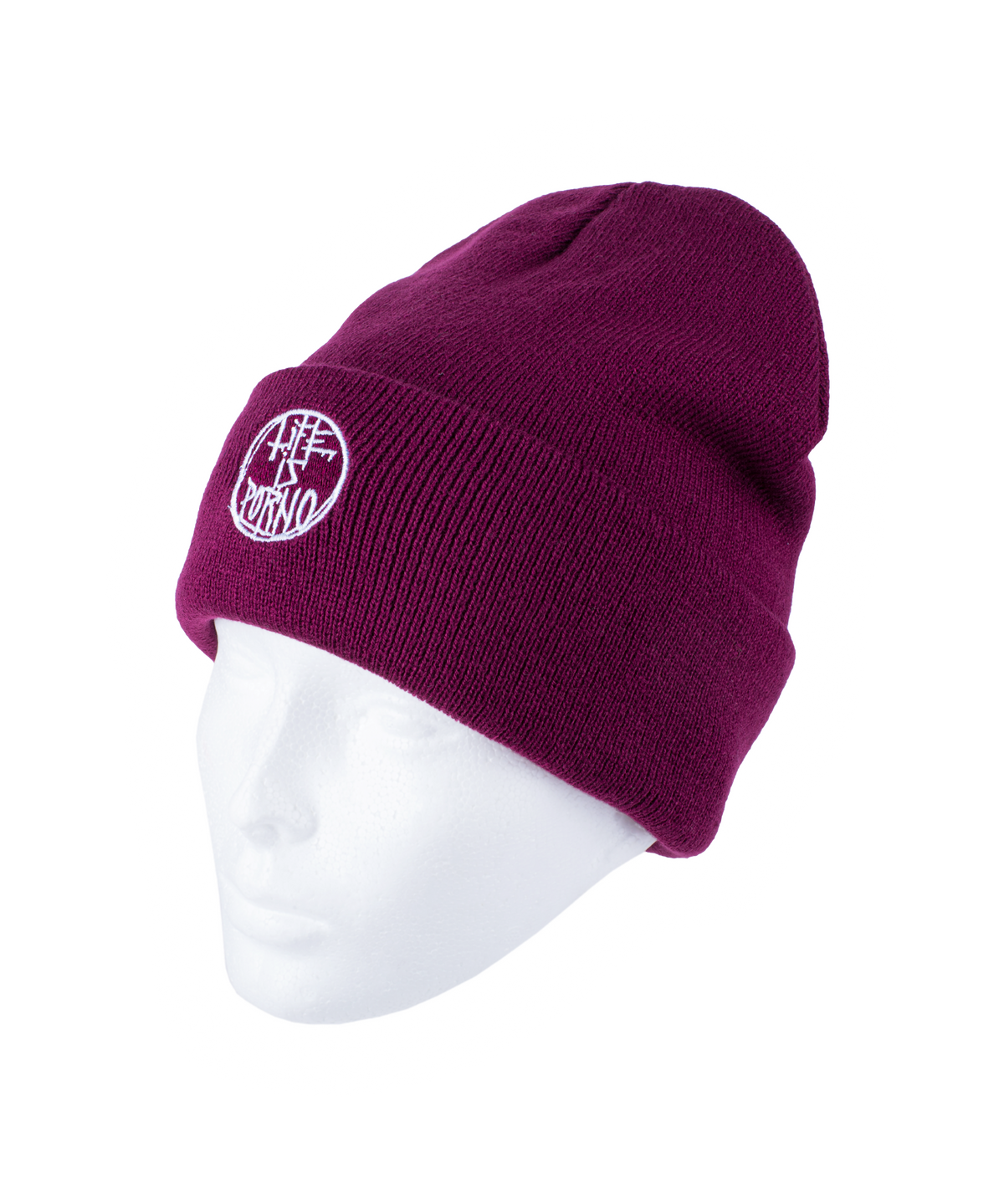 TAXI BEANIE LIP: BURGUNDY