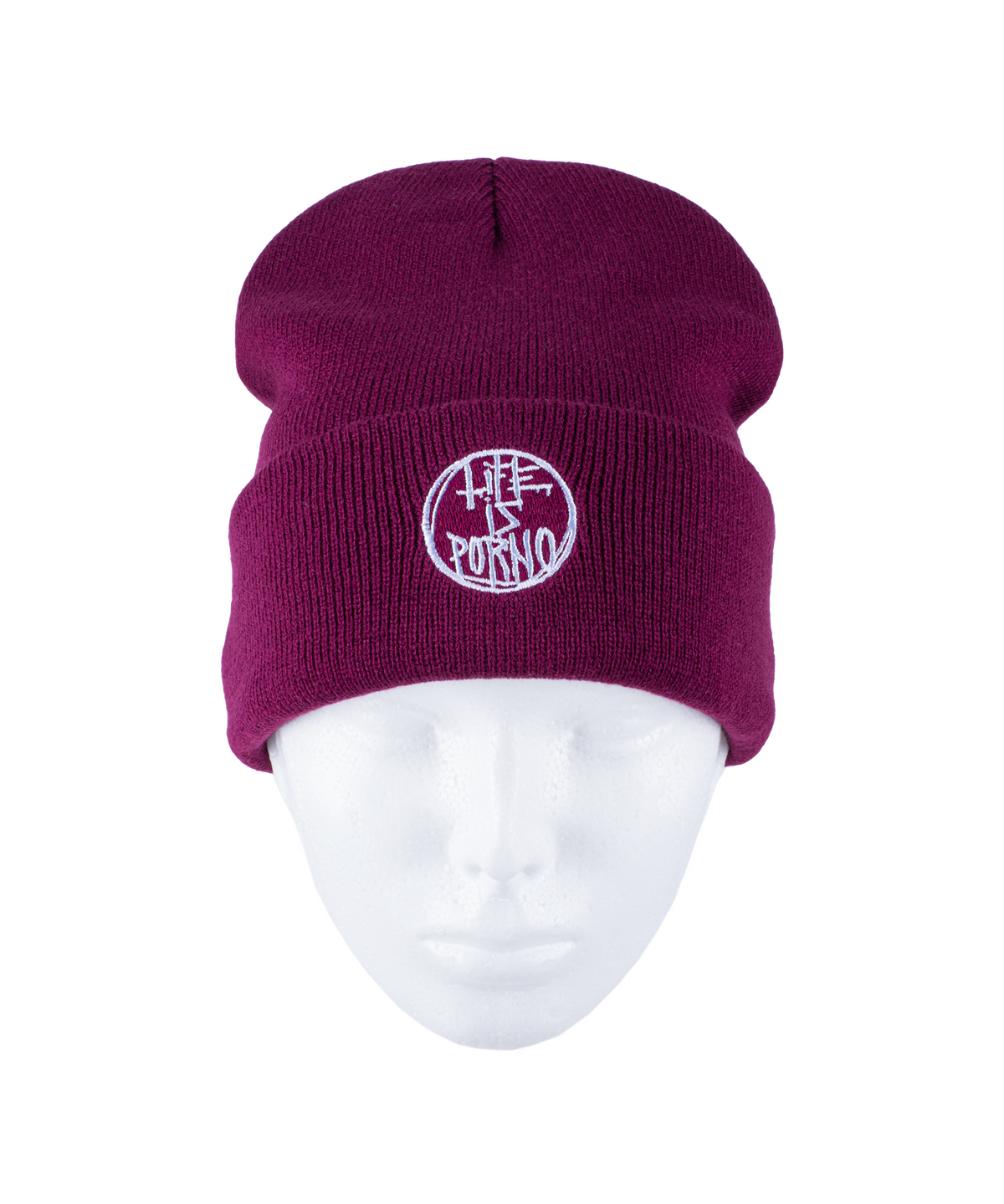 TAXI BEANIE LIP: BURGUNDY