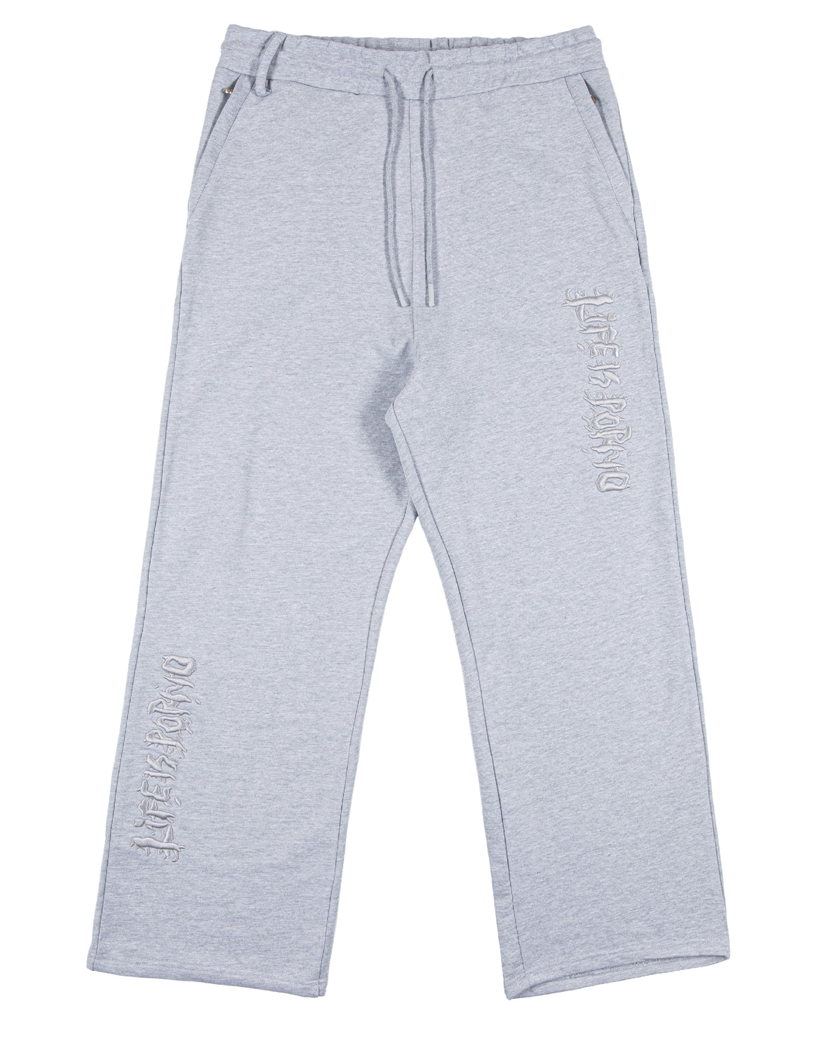ILLEGAL WIDE PANTS: GREY MELANGE