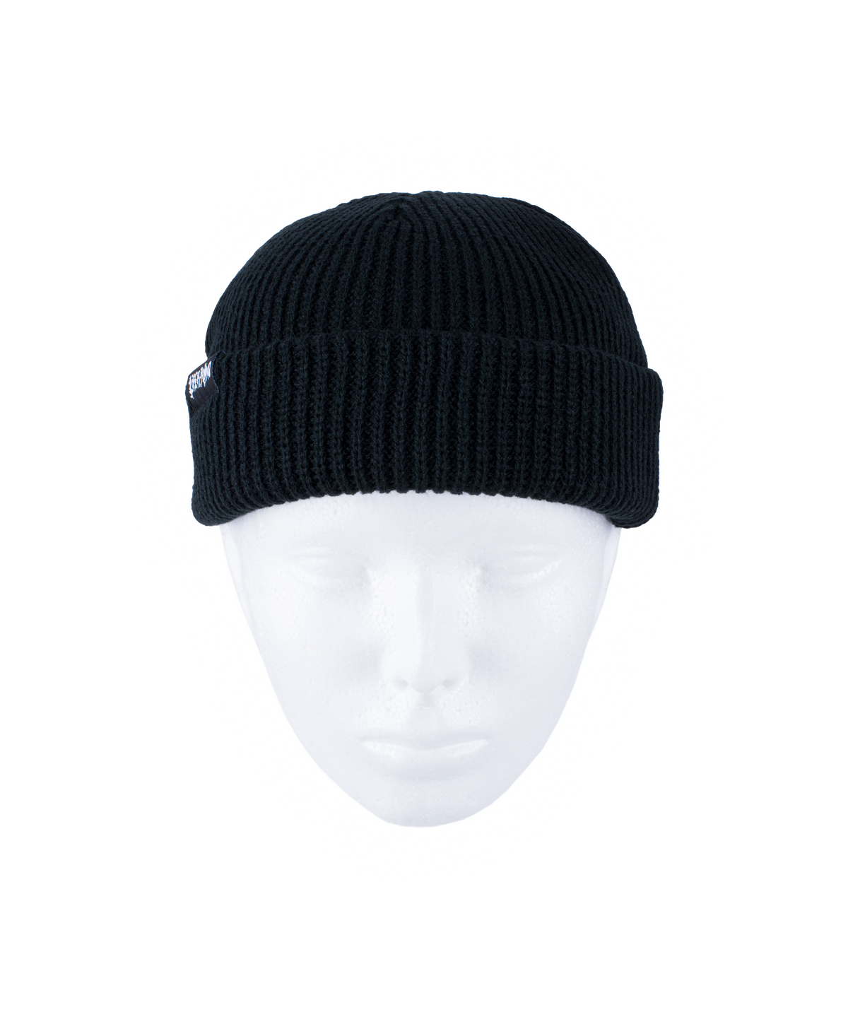 ULTRA SHORT FISHERMAN BEANIE: BLACK