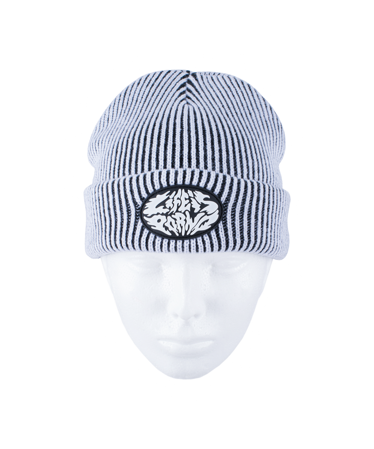 SHORT FISHERMAN BEANIE: TWO FACE BLACK