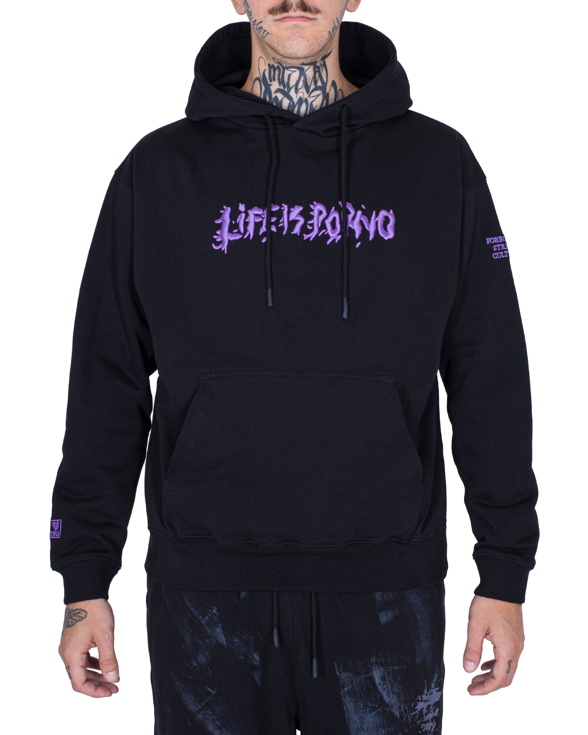 ORIGINAL HOODIE: BLACK/PURPLE