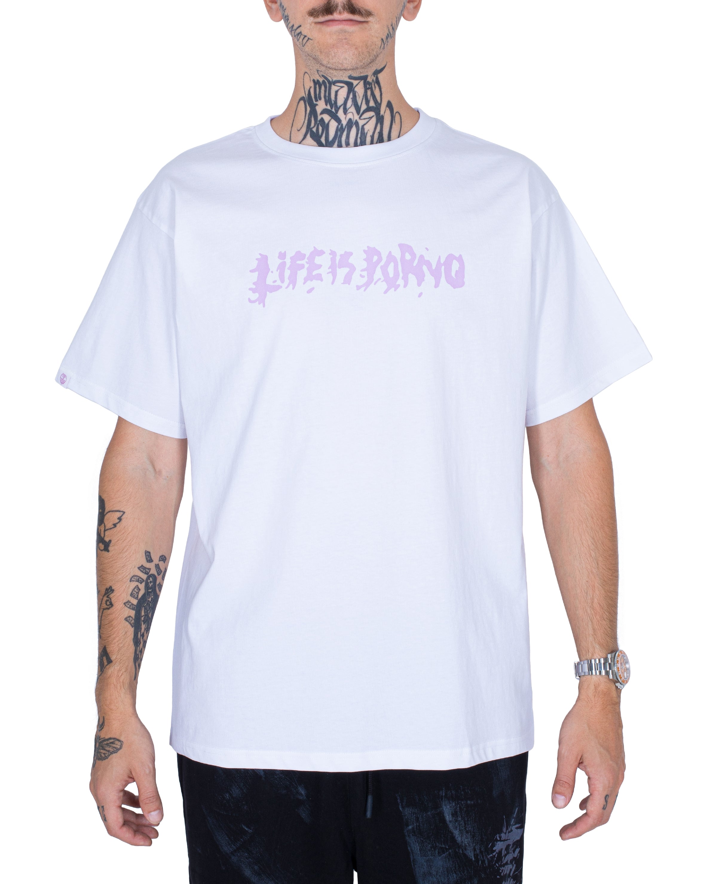 ORIGINAL TEE: WHITE/LILA