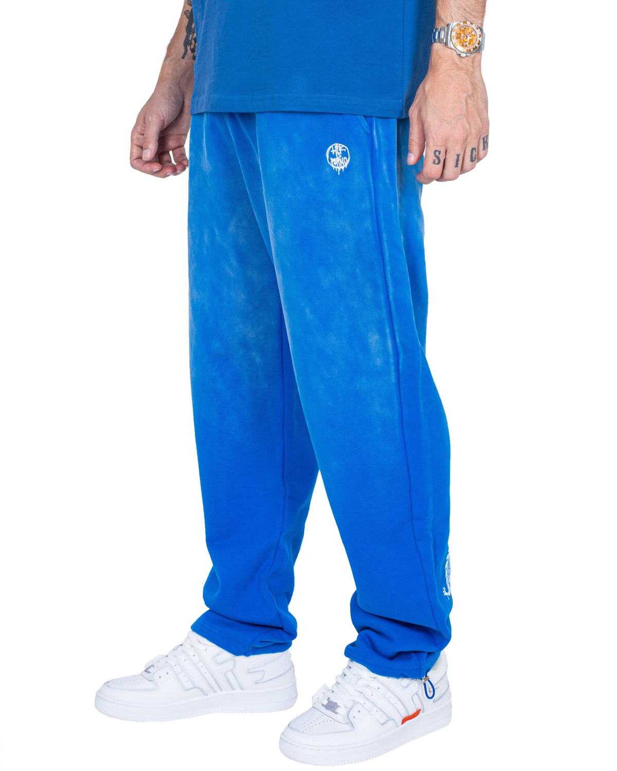 NY SWEATPANTS: WASHED BLUE
