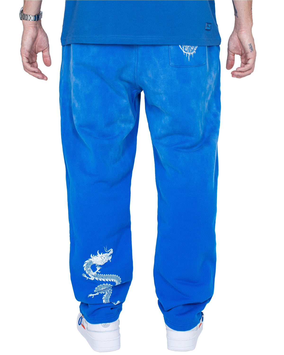 NY SWEATPANTS: WASHED BLUE