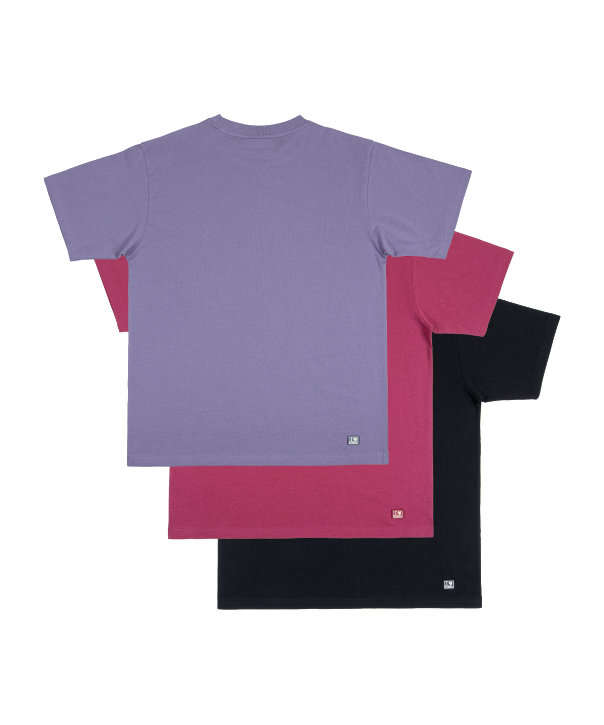 3PAC LIP TEE: BLACK/BORDEAUX/GREY