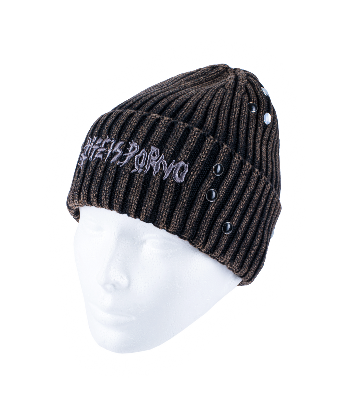 STONE BEANIE: BLACK WASHED