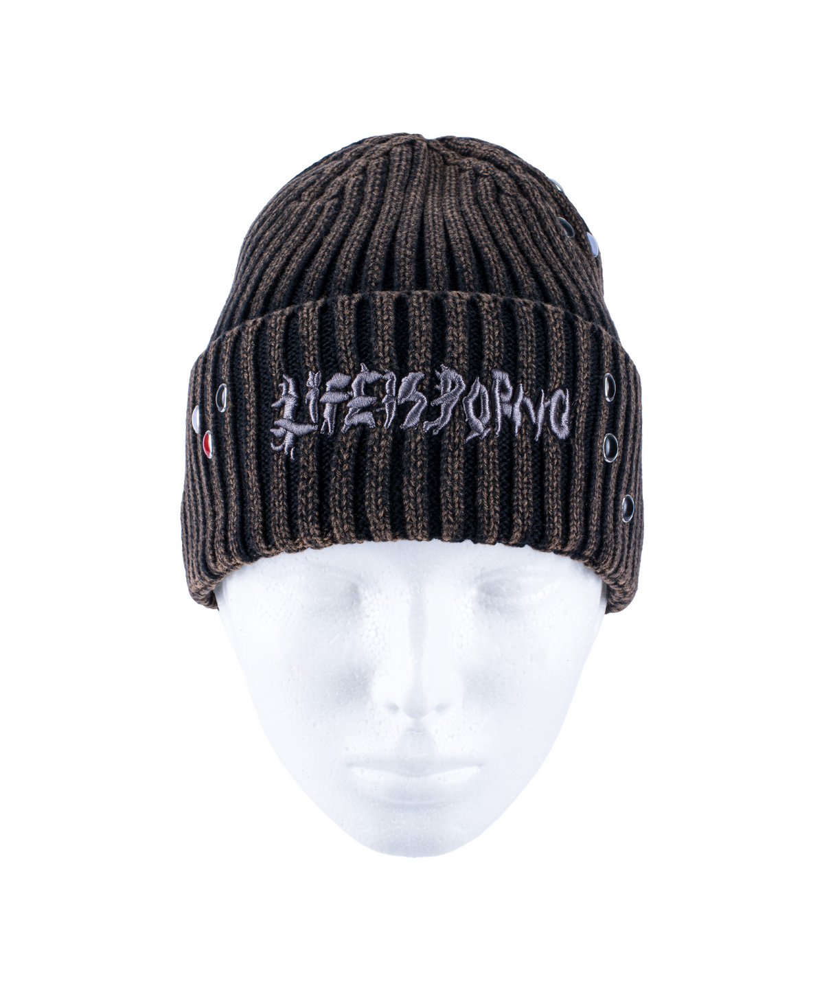 STONE BEANIE: BLACK WASHED