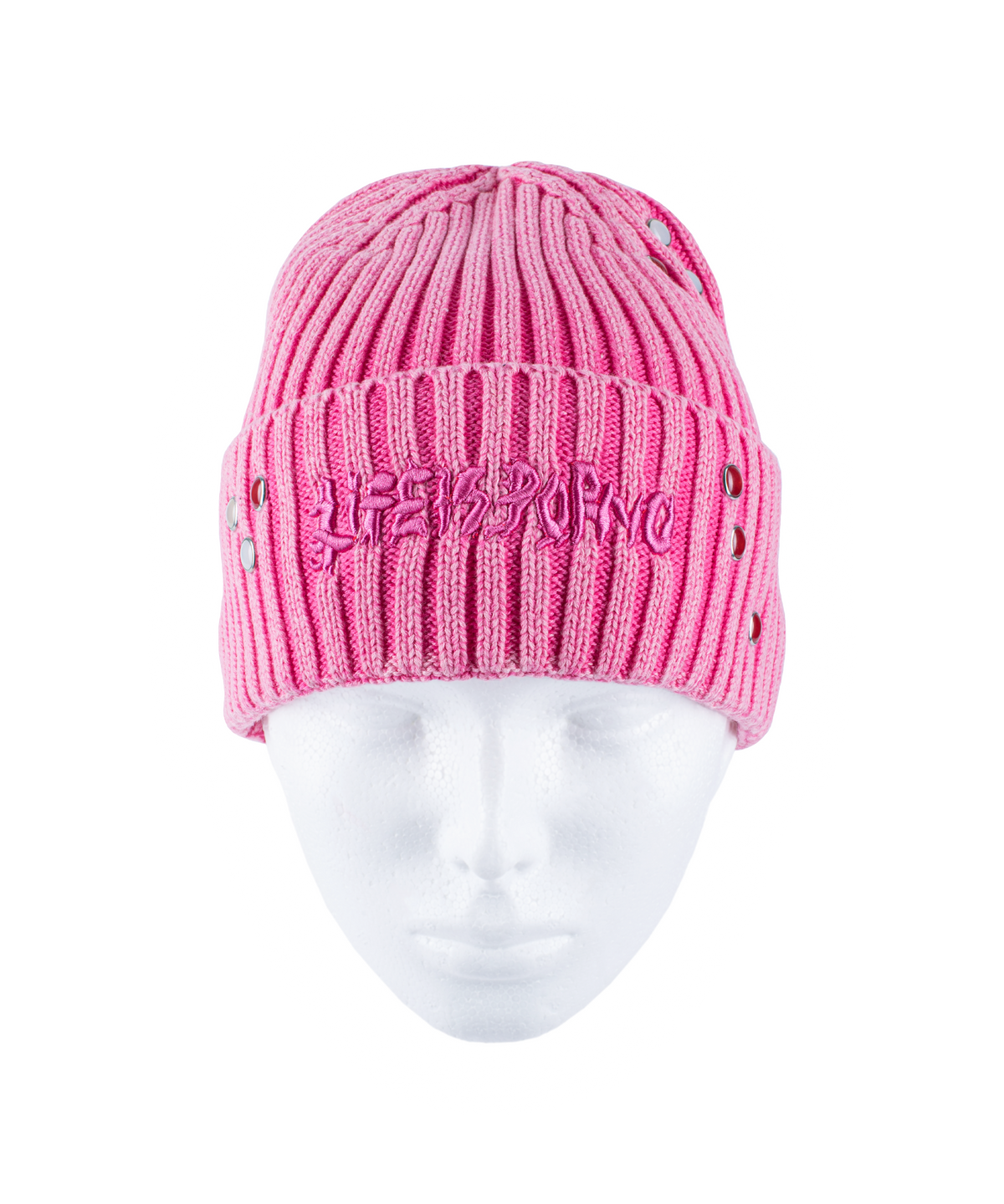 STONE BEANIE: PINK WASHED