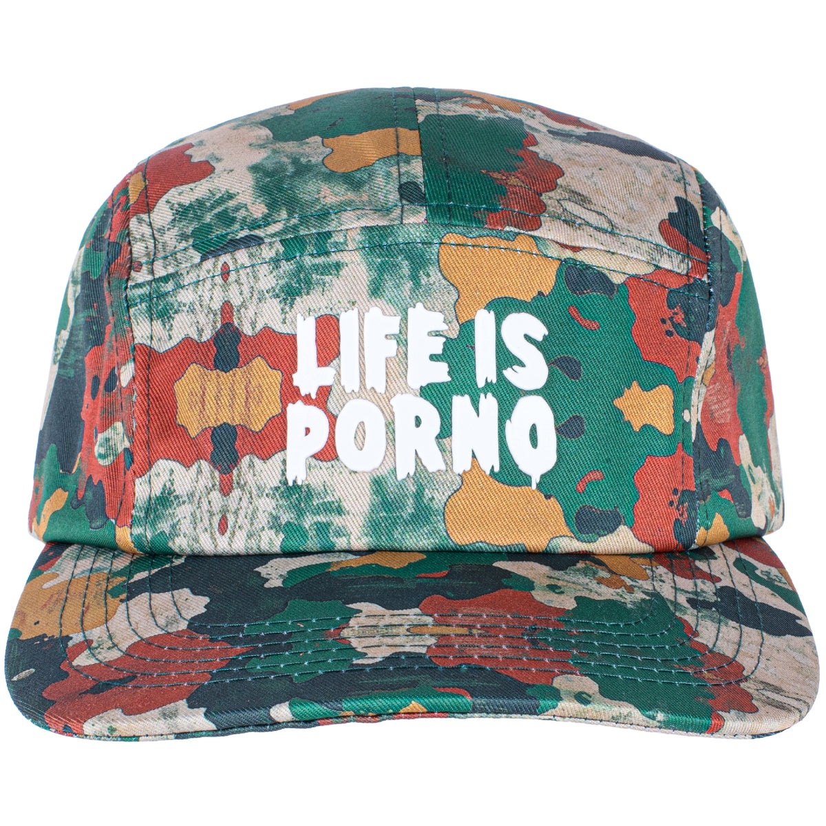 5 PANEL FLAT CAP: CAMO