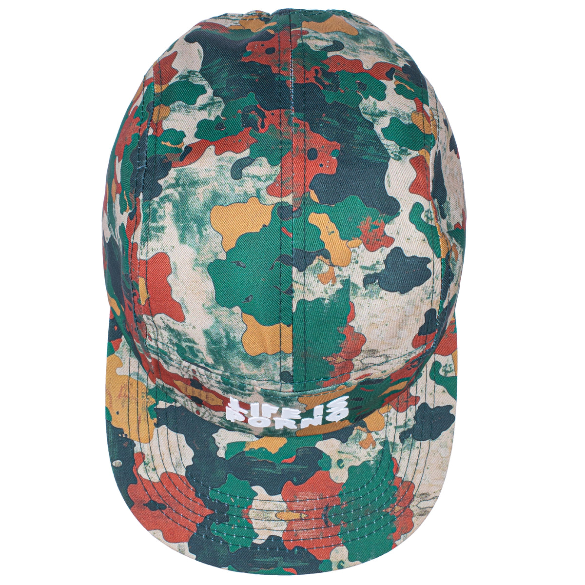5 PANEL FLAT CAP: CAMO