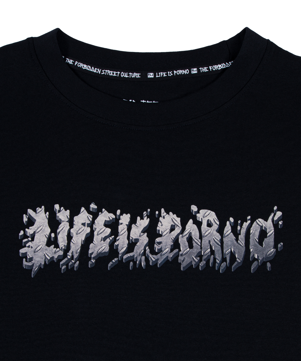 GRID TEE: BLACK
