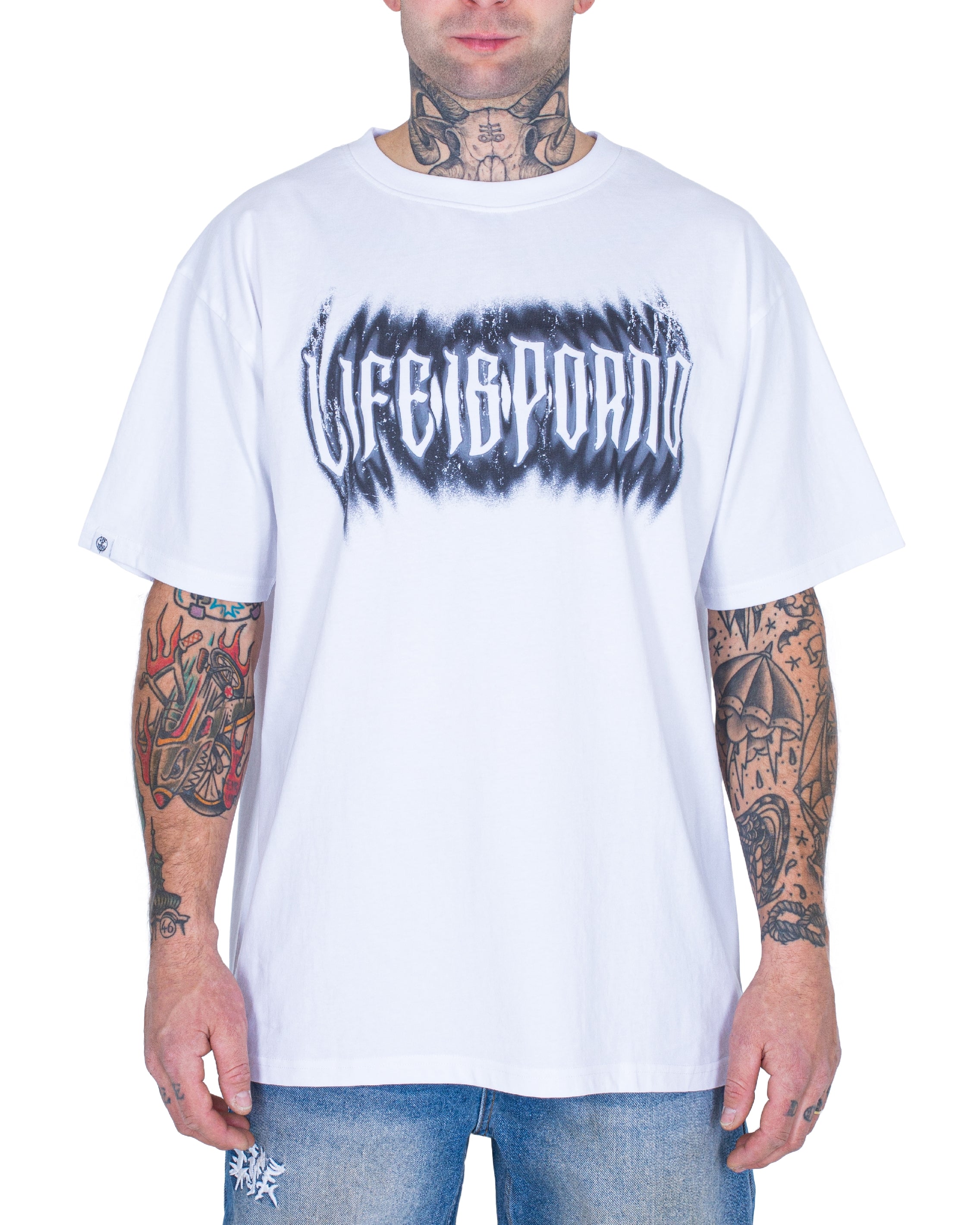SHADOW TEE: WHITE