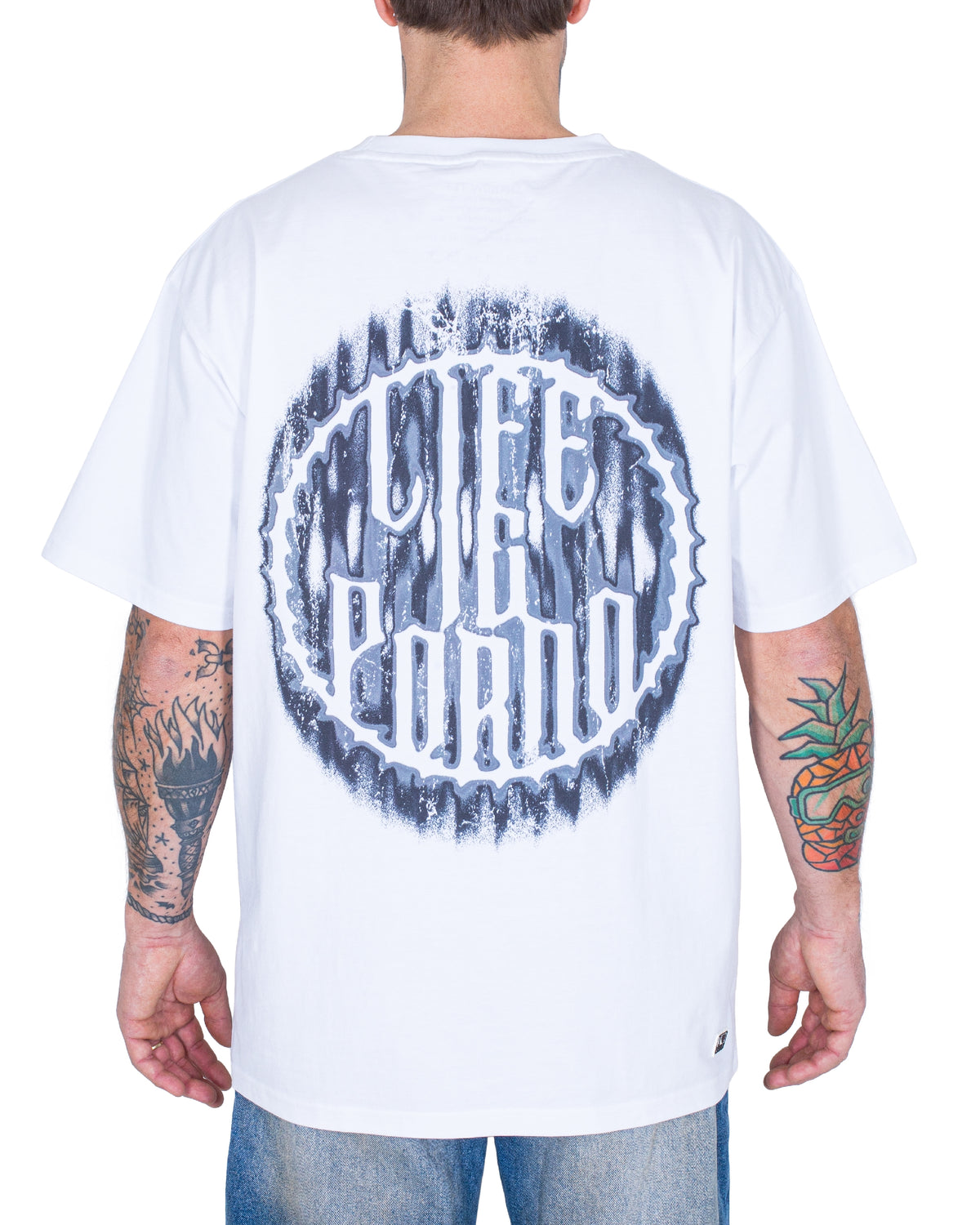 SHADOW TEE: WHITE