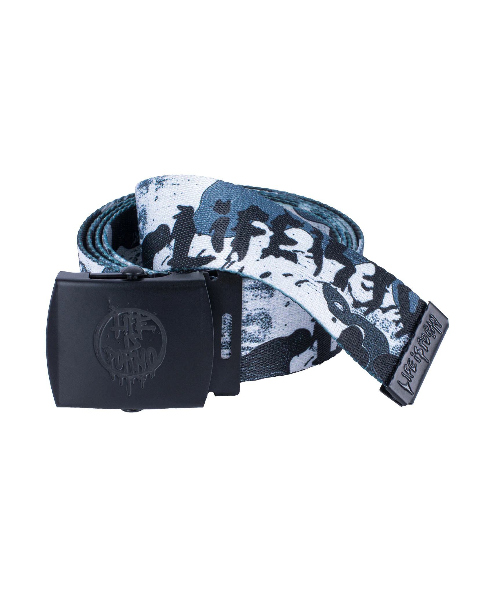 CAMO WOVEN BELT: BLACK